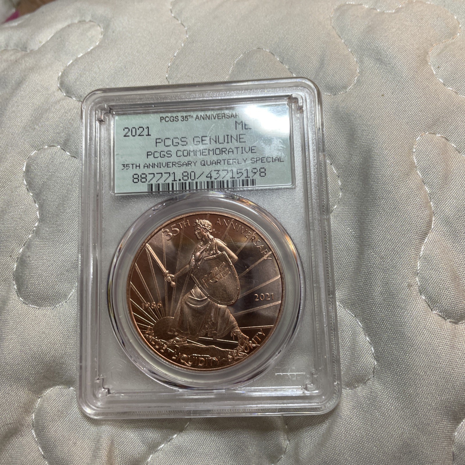 2021 PCGS Commemorative 35th Anniversary Medal Genuine 