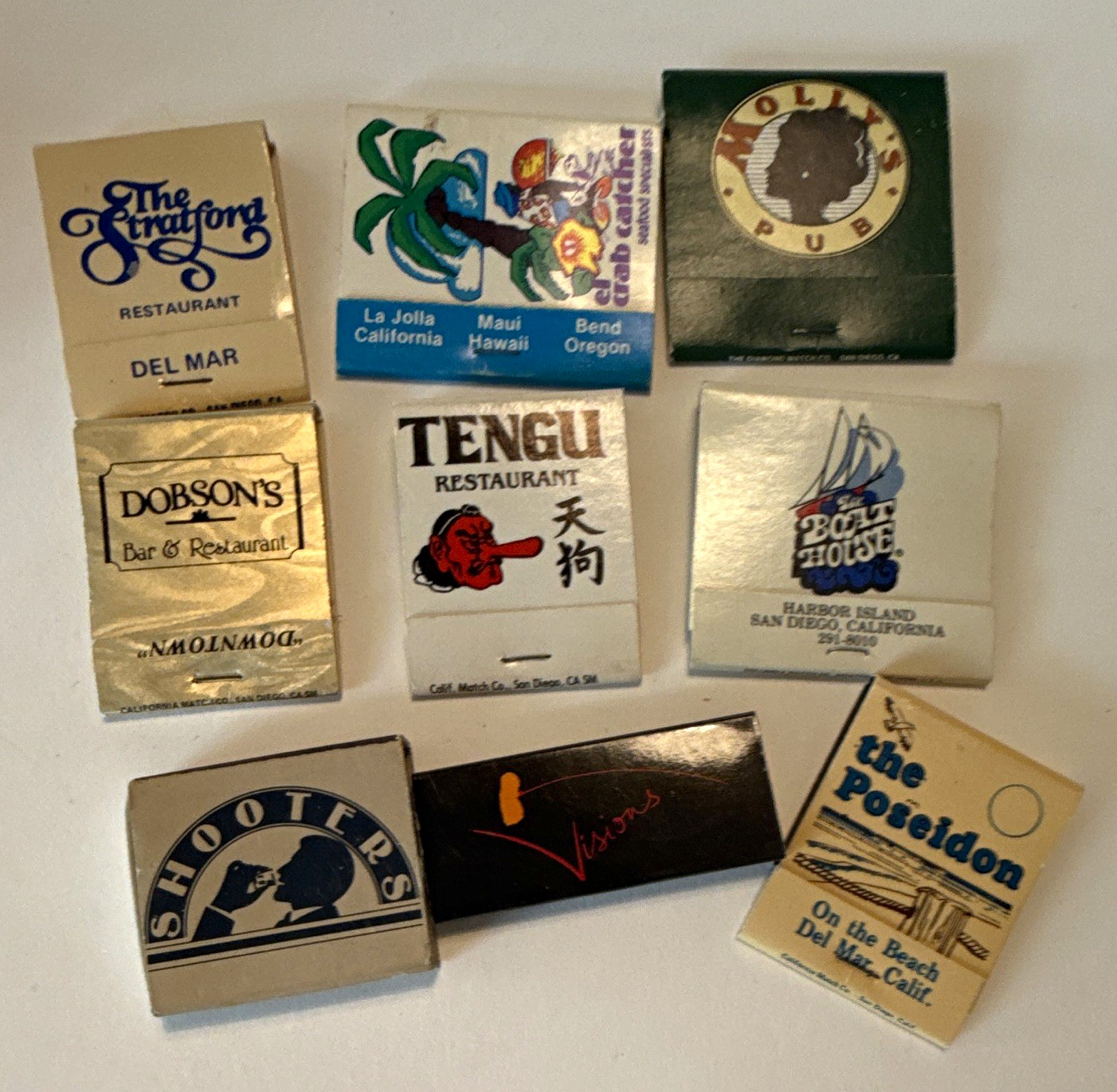 Vintage San Diego Matchbooks Lot of 9 Restaurants, Bars, Clubs Del Mar CA #5 Vintage San Diego Matchbooks Lot of 9 Restaurants, Bars, Clubs Del Mar CA #5