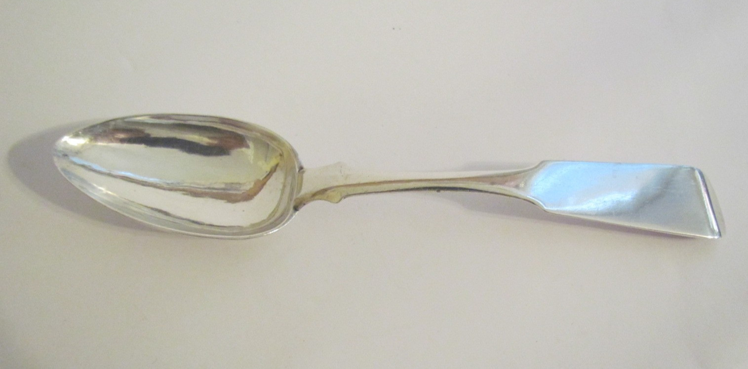 Antique Imperial Russian Silver AC 1855 84 Large Spoon Moscow