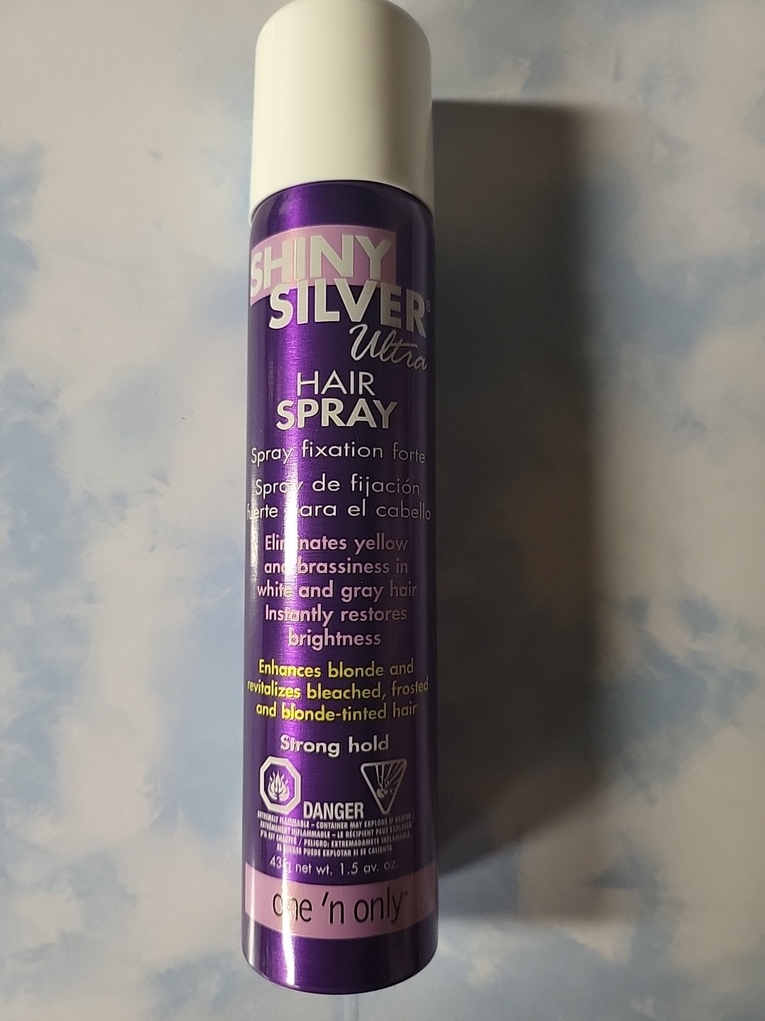 One 'N Only Shiny Silver Ultra Hair Spray Strong Hold 1.5 oz One 'N Only Shiny Silver Ultra Hair Spray Strong Hold 1.5 oz