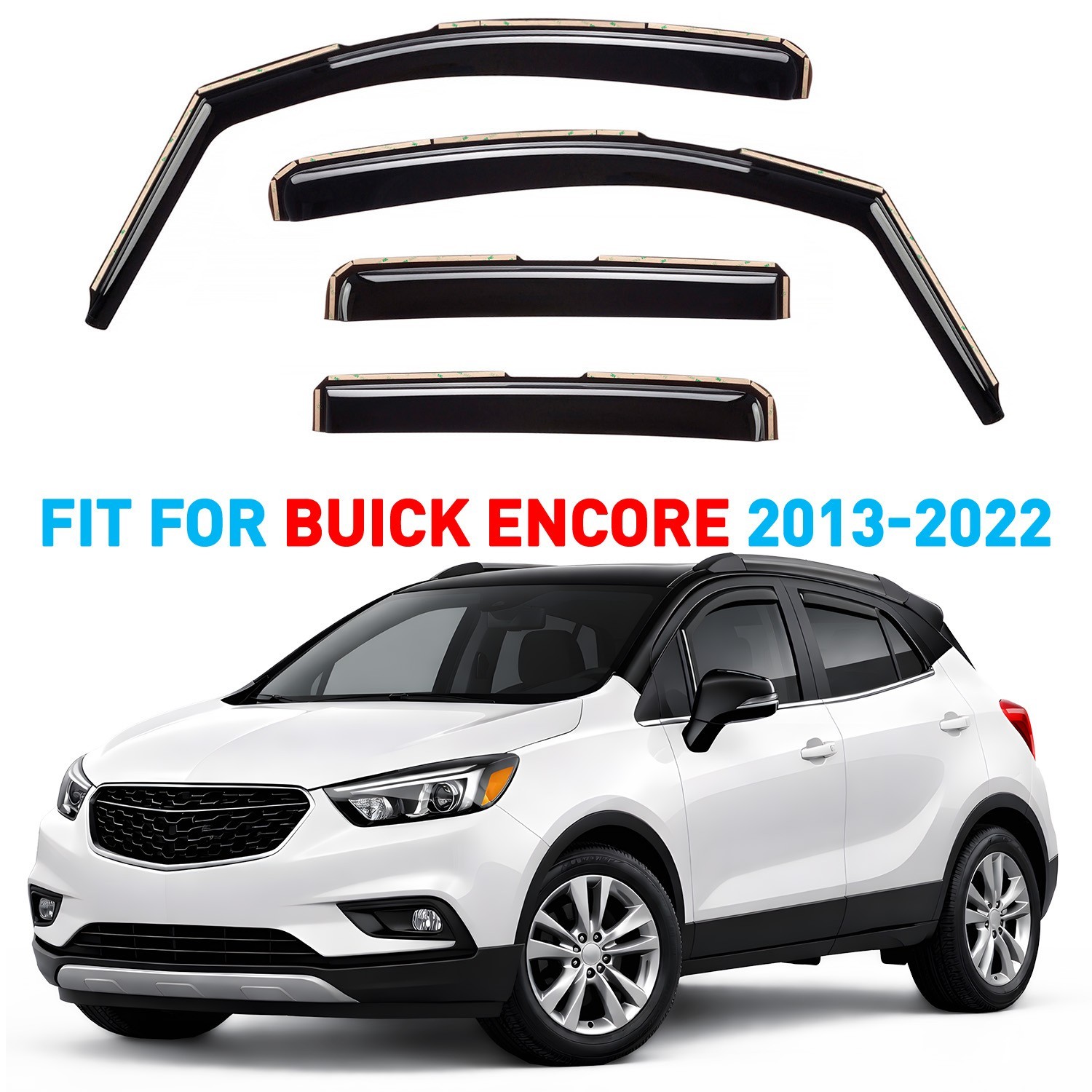 Rain Guards Vent Visors Shade for 2013-2022 Buick Encore Rain Guards Vent Visors Shade for 2013-2022 Buick Encore
