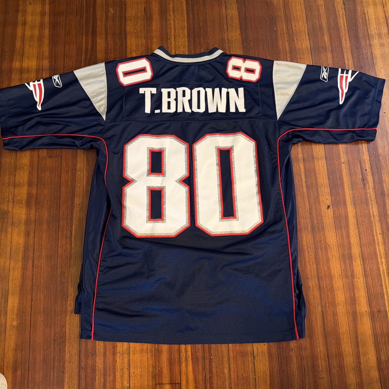 Rare Vintage Early 2000s Troy Brown #80 Patriots Reebok NFL Equipment L +2 🔥❤️ Rare Vintage Early 2000s Troy Brown #80 Patriots Reebok NFL Equipment L +2 🔥❤️