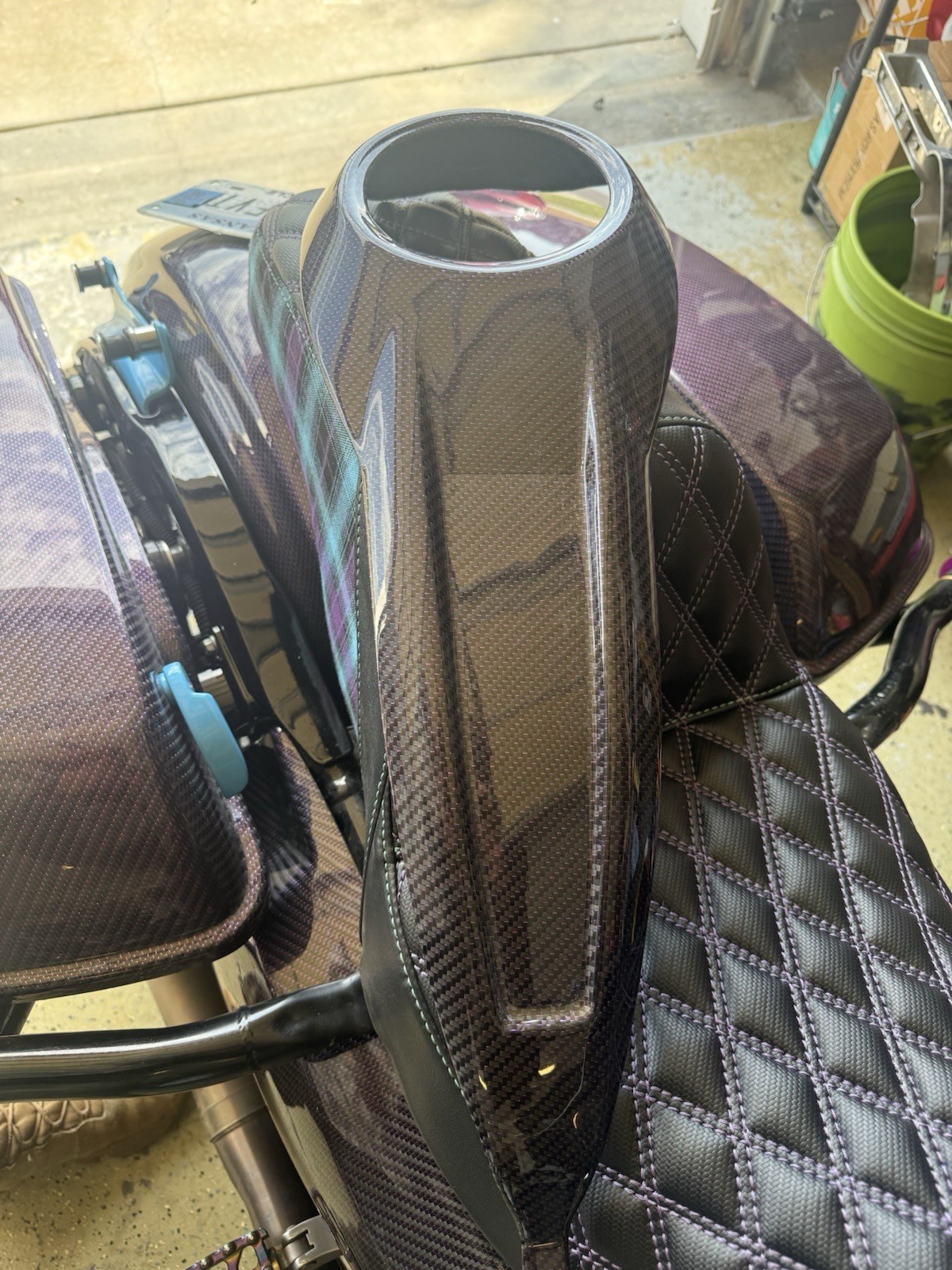 2023.5-2026 Purple Twill Weave Carbon Harley Touring Dash