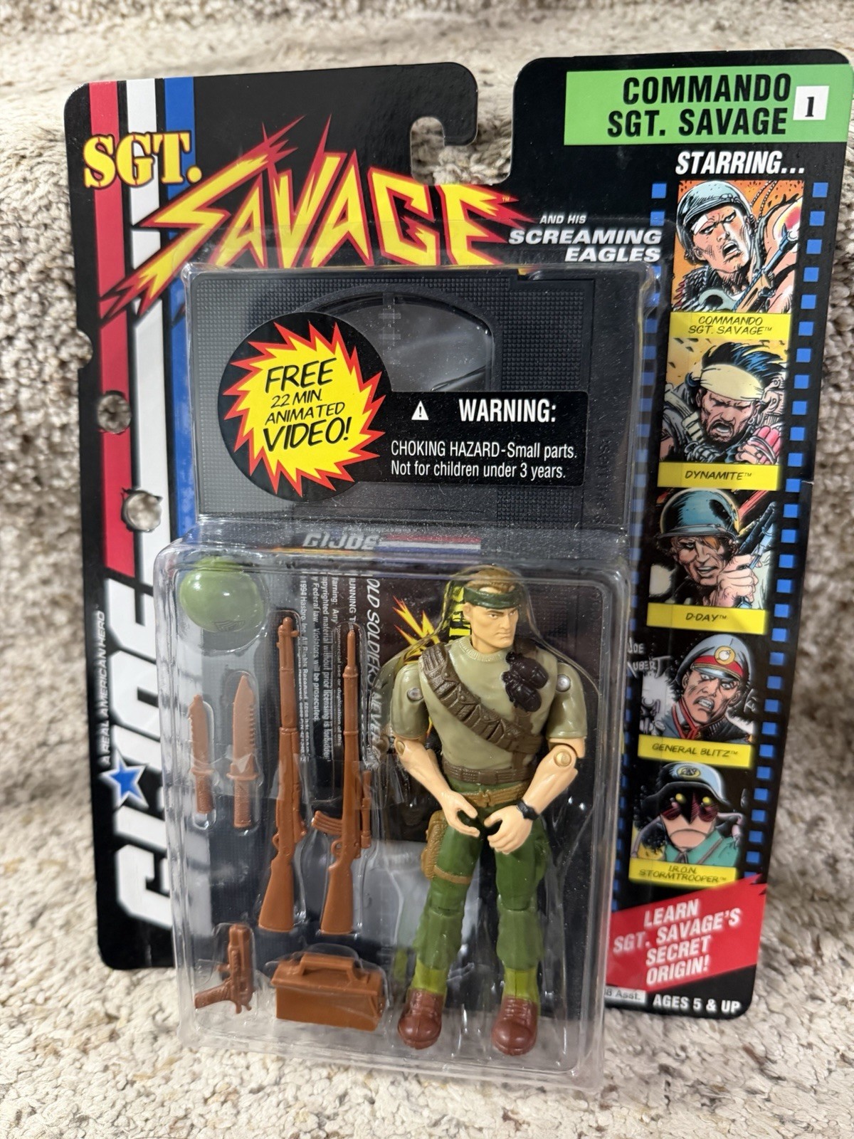 Hasbro 1995 GI Joe Sgt. Savage Commando Sgt. Savage Action Figure 4.25\