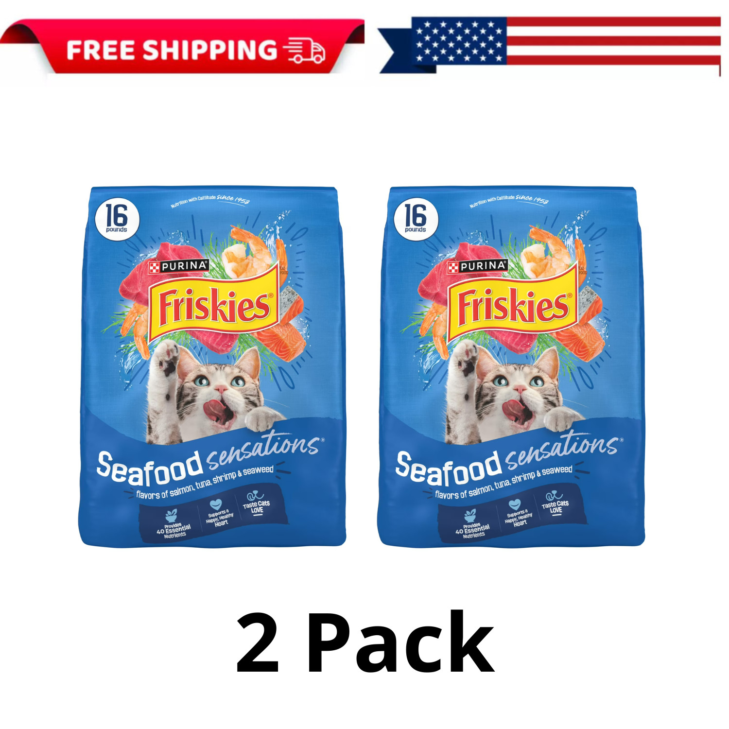 2Pk Purina Adult Dry Cat Food Seafood Salmon Tuna Shrimp Seaweed Adult Cats 16lb 2Pk Purina Adult Dry Cat Food Seafood Salmon Tuna Shrimp Seaweed Adult Cats 16lb