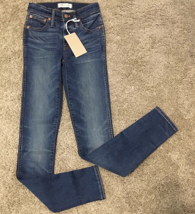 Madewell Womens Jeans Blue Size 23 Tall 9’ High Rise Skinny Denim 23T NWT