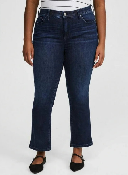 Torrid Sky High Kick Boot Super Soft Dark Wash Blue Jeans, Size 22R