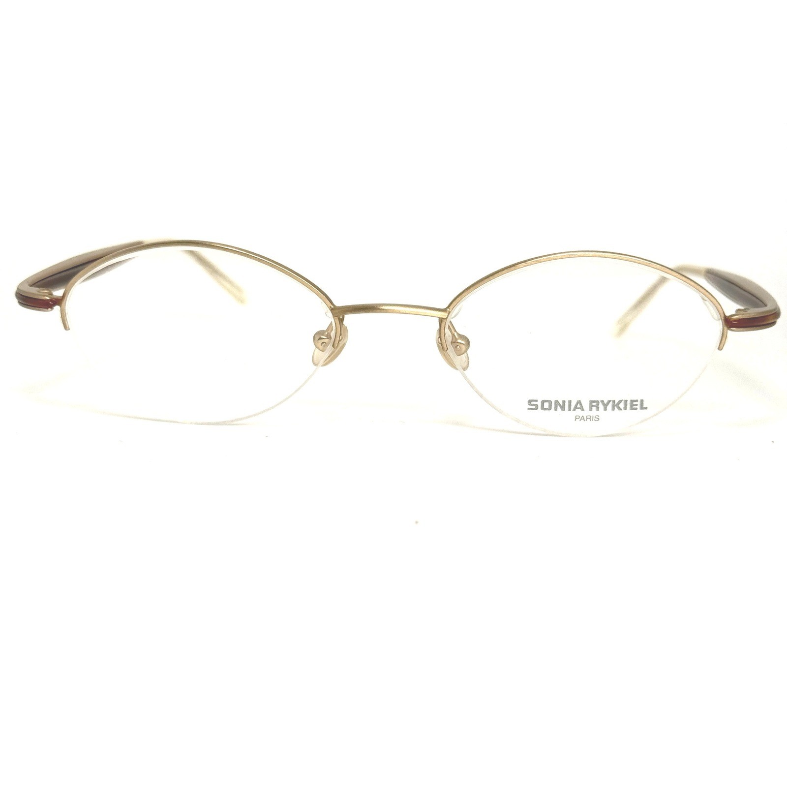 Sonia Rykiel 7022 08 Gold Semi Rimless Oval Eyeglasses Frames 50-20-135 22579