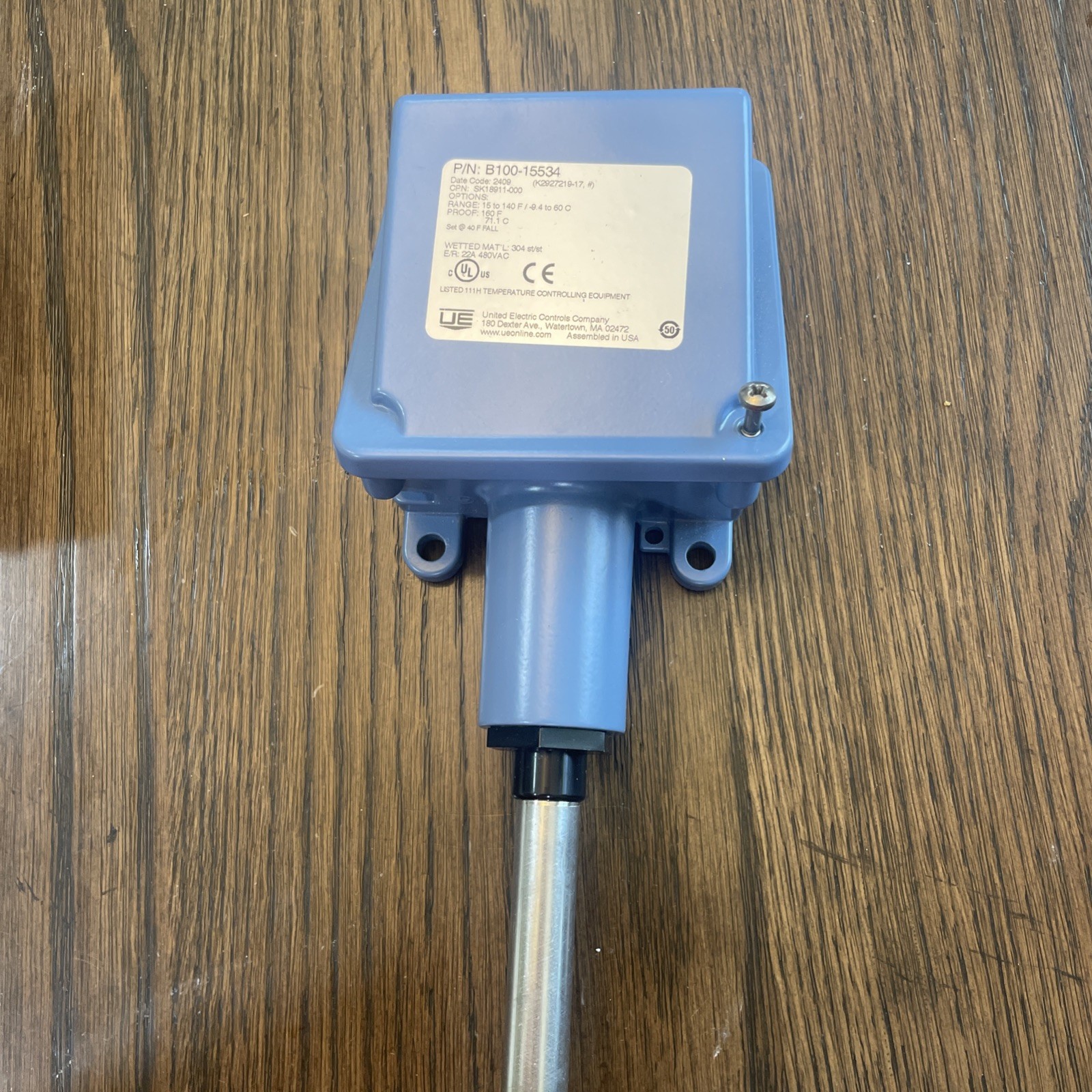 Ue United Electric B100-15534 Temperature Controller 15-140f 480v-ac