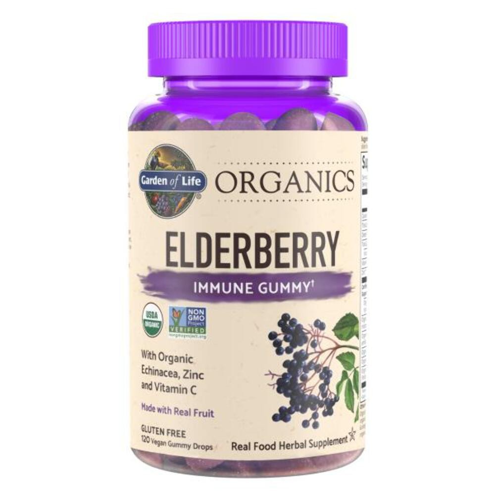10/26 Garden of Life Organics Elderberry Gummies for Adults & Kids - Immune Supp