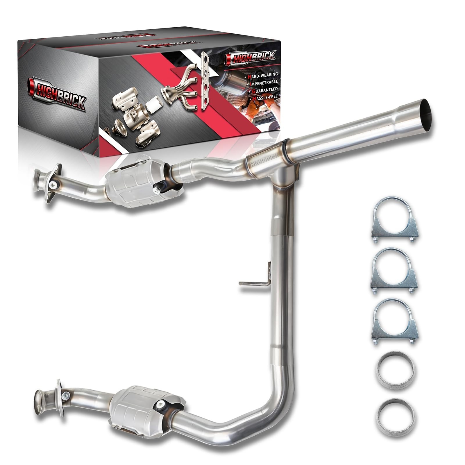 HIGHBRICK Catalytic Converter Kit Compatible with 2004-2008 Ford F-150 RWD 4.6L,
