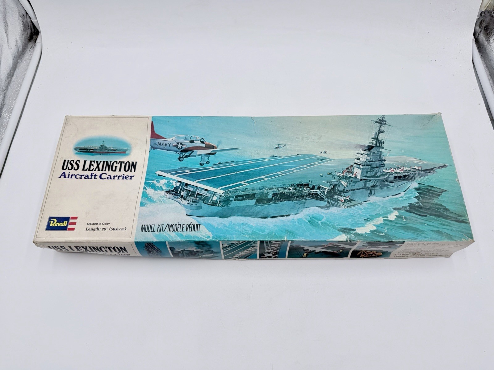 Vintage 1975 Revell USS Lexington Aircraft Carrier Model Kit H-444 20\ Vintage 1975 Revell USS Lexington Aircraft Carrier Model Kit H-444 20\