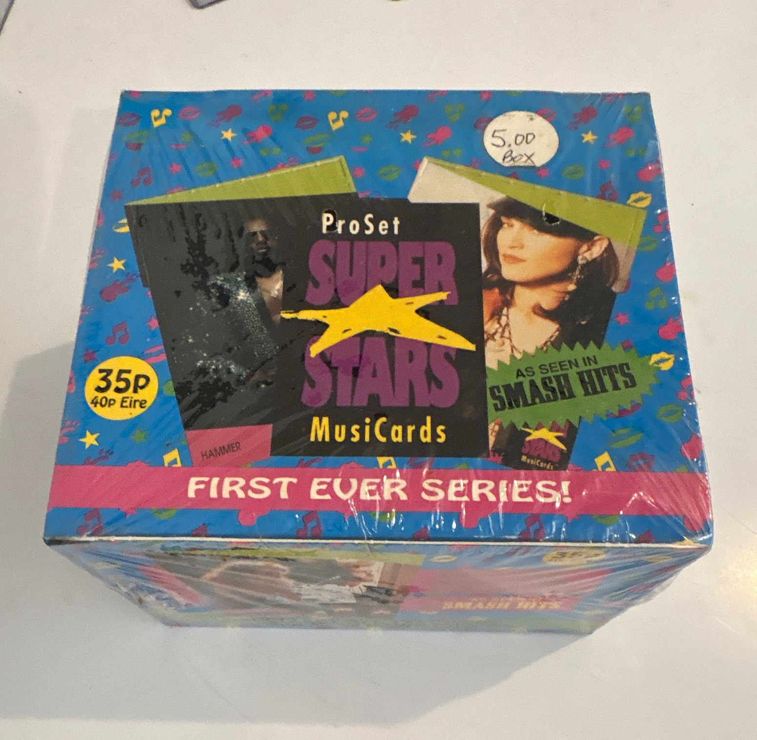 SEALED BOX 1991 SUPER STARS MusiCards UK Set Series 1 (36 Packs) #77