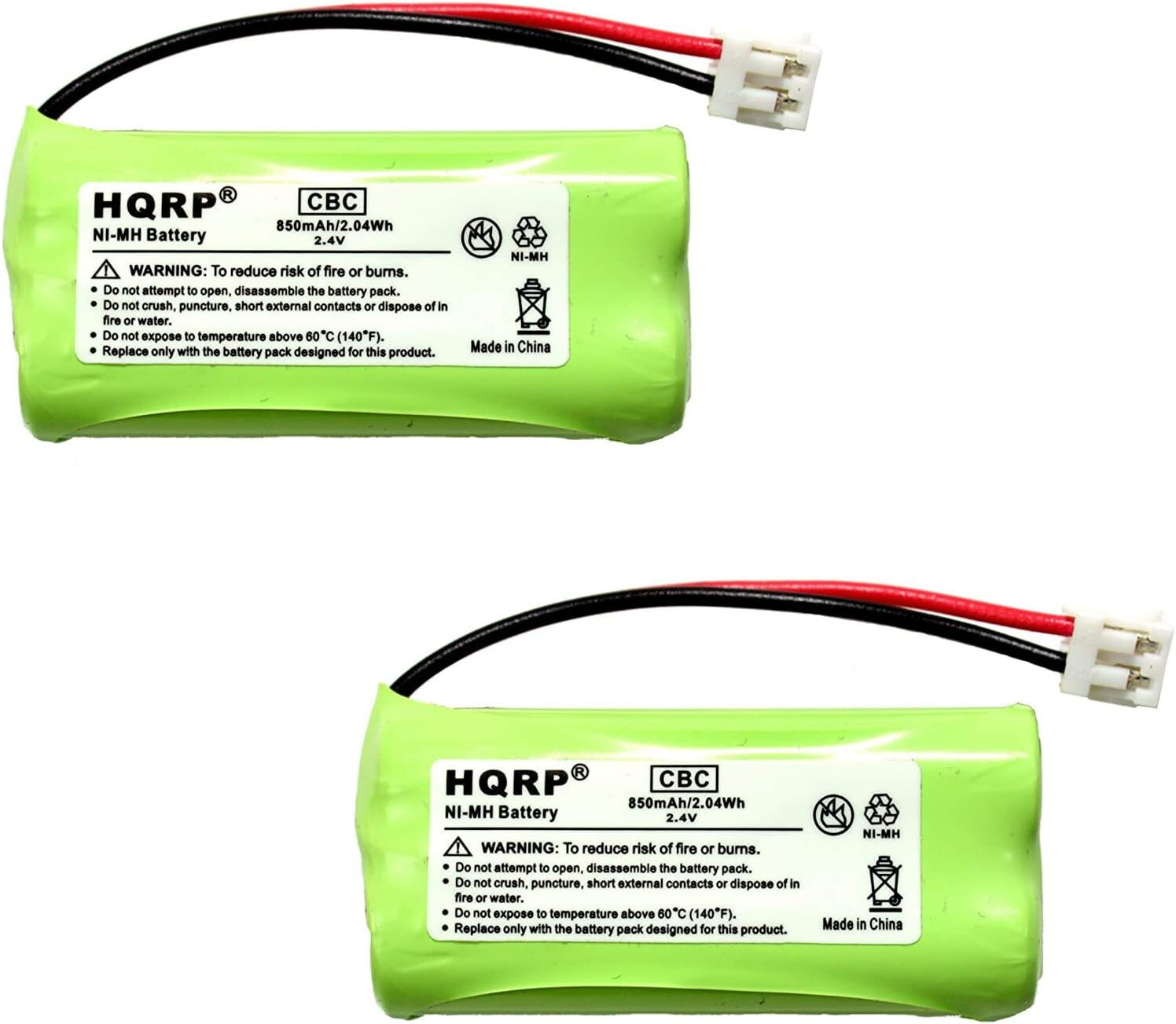 2-Pack HQRP Battery for Motorola L402, L402C, L403, L403C, L404, L404C