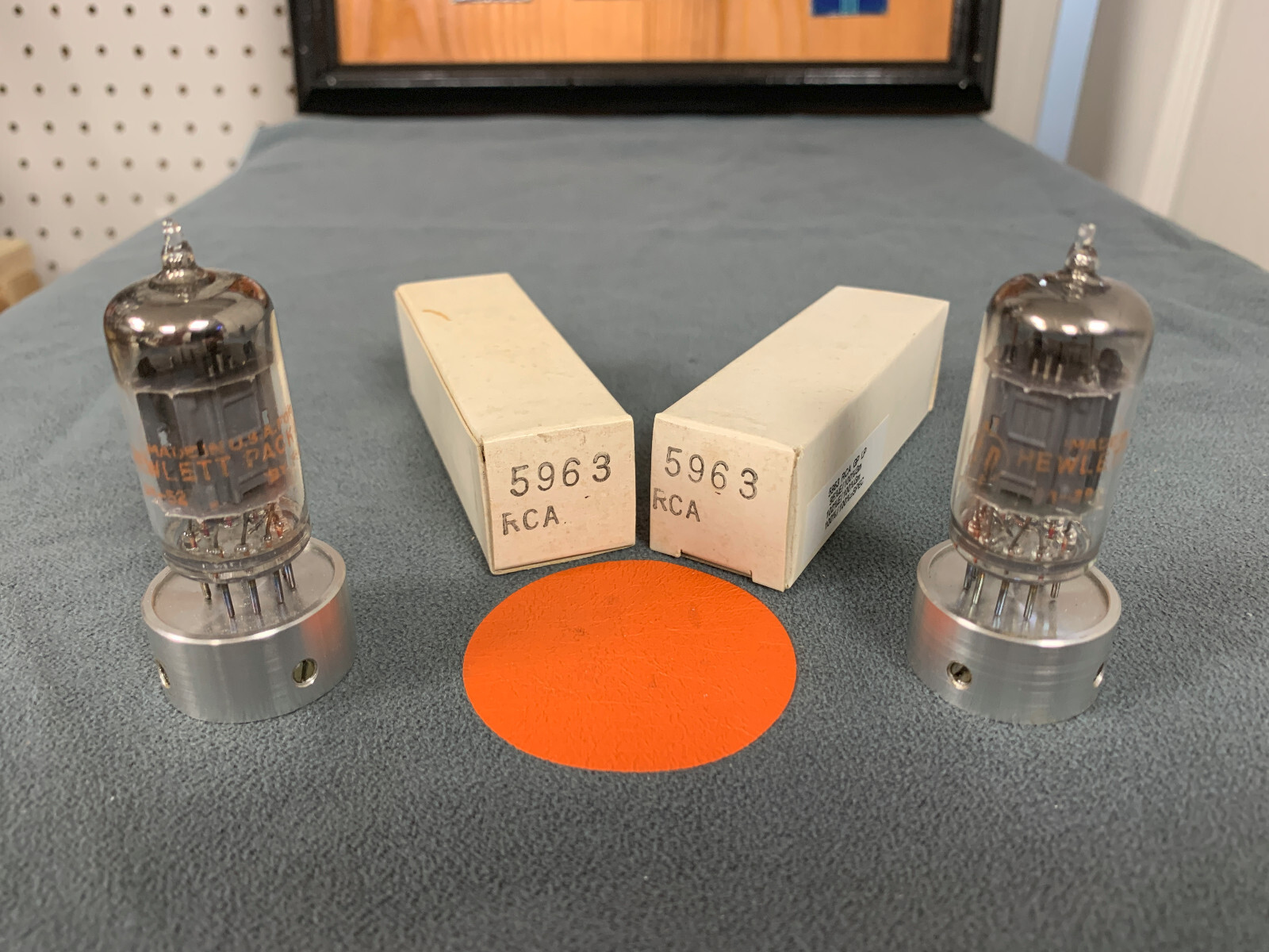 2x HP Branded RCA 5963 - 12AU7 Long Plate Tubes - Early 60\'s - NOS - Amplitrex 2x HP Branded RCA 5963 - 12AU7 Long Plate Tubes - Early 60\'s - NOS - Amplitrex