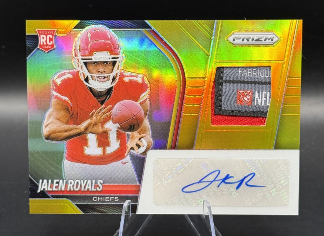 2025 Prizm True Gold /10 Laundry Tag Rookie Patch Auto Jalen Royals #RPH-JRS 2025 Prizm True Gold /10 Laundry Tag Rookie Patch Auto Jalen Royals #RPH-JRS