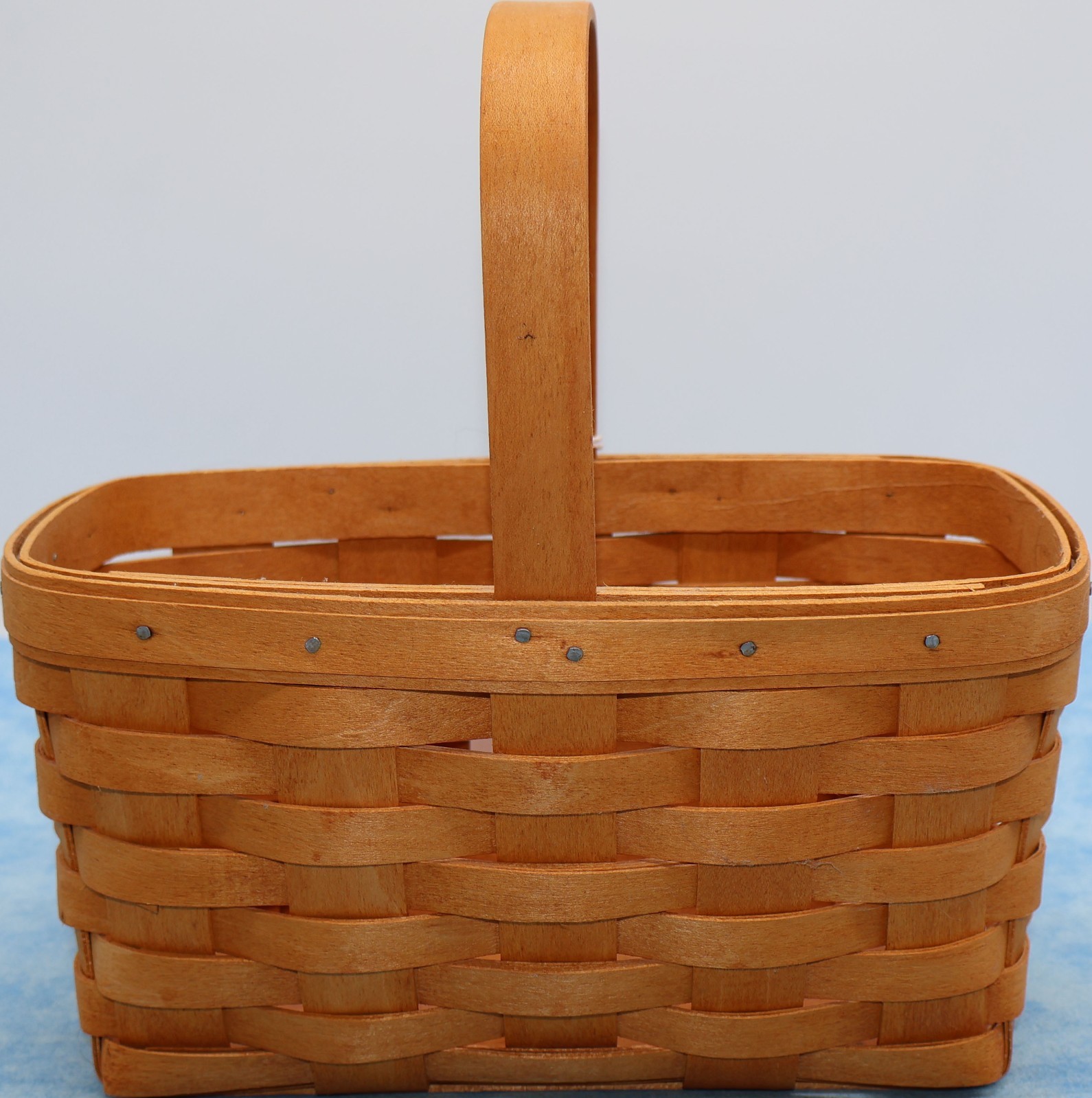 Longaberger 2002 Small Rectangular Basket Fixed Handle