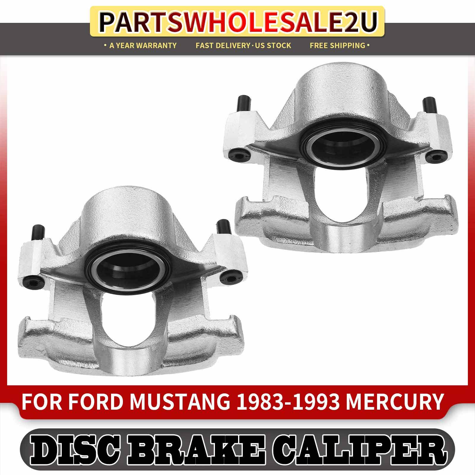 2pcs Front Side Brake Caliper w/ Metal Piston for Ford Mustang LTD Mercury Capri