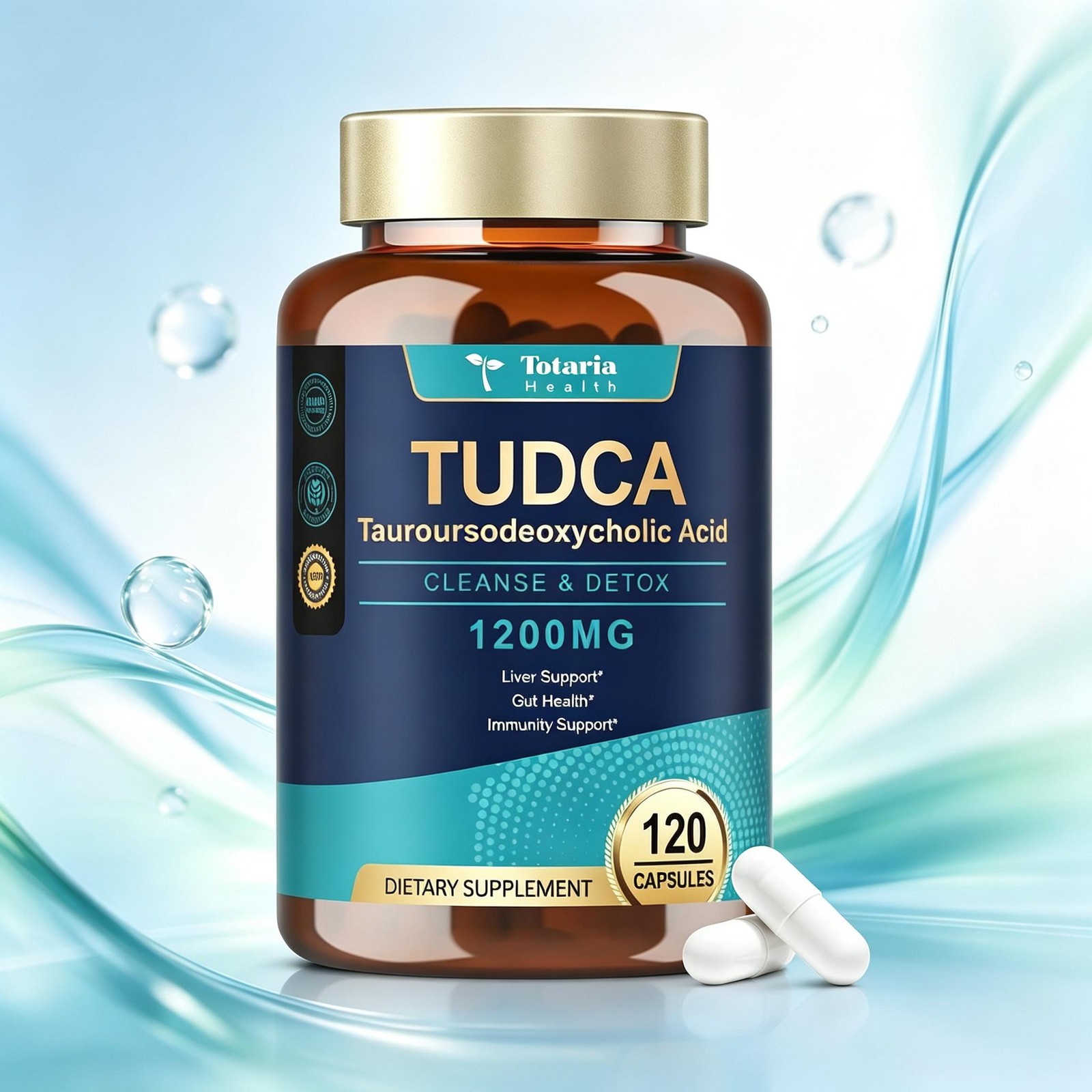 TUDCA Bile Salts 1200mg (Tauroursodeoxycholic Acid), Plant-Based Formula 120Caps TUDCA Bile Salts 1200mg (Tauroursodeoxycholic Acid), Plant-Based Formula 120Caps