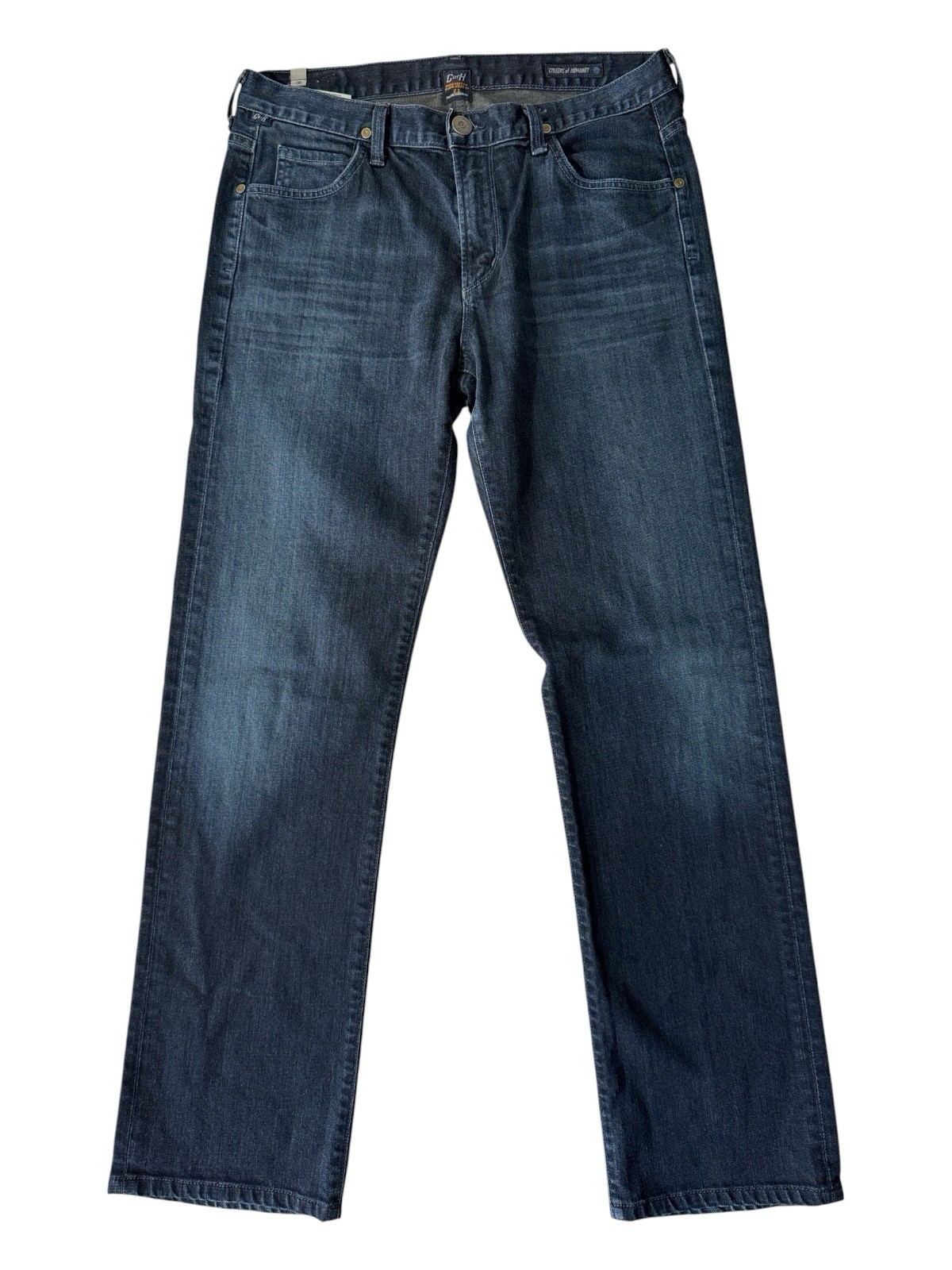 Citizens of Humanity 33x31 Sid straight leg stretch denim blue jeans EUC
