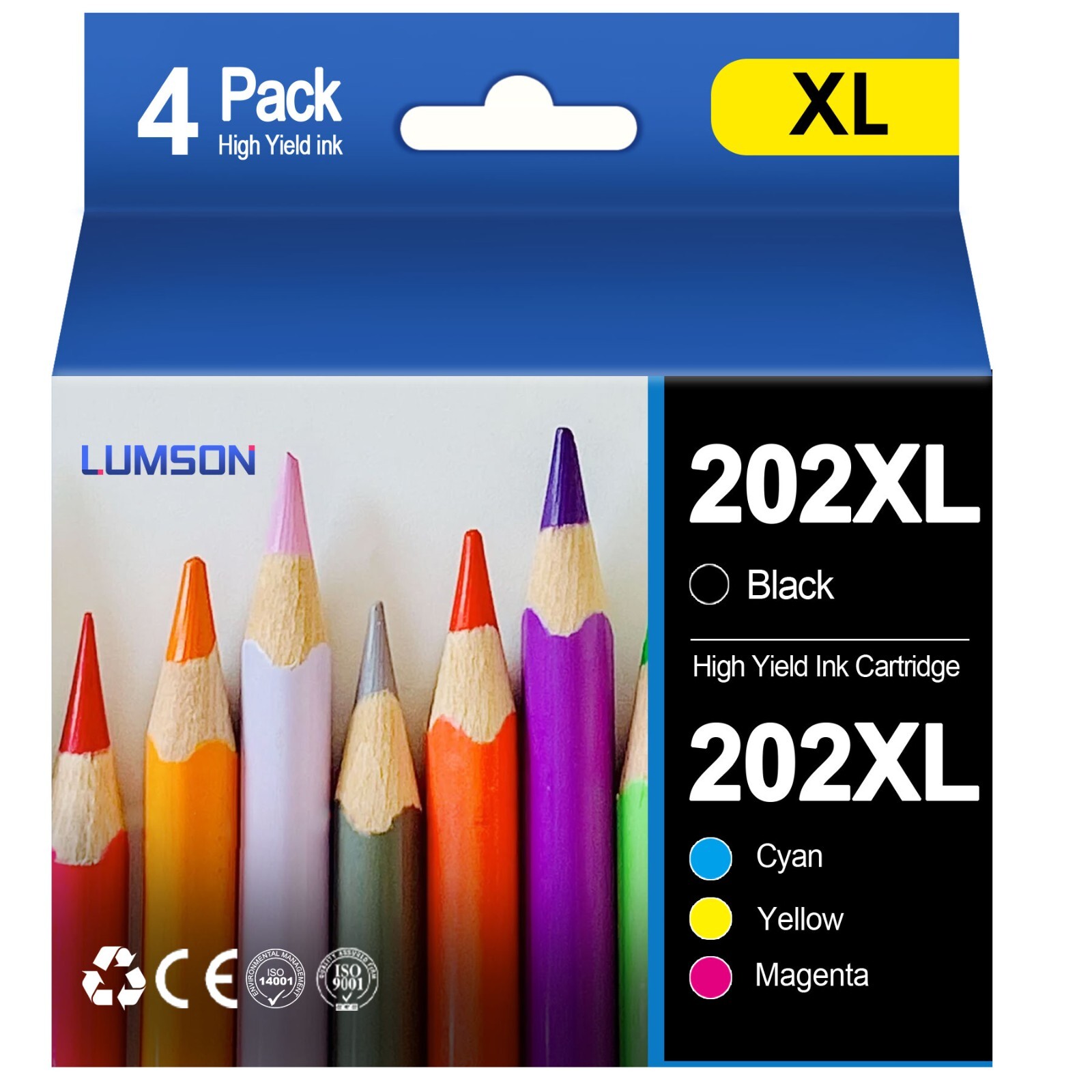 202XL Ink (4PK Black/Cyan/Magenta/Yellow) Replacement for Epson XP-5100 WF-2860