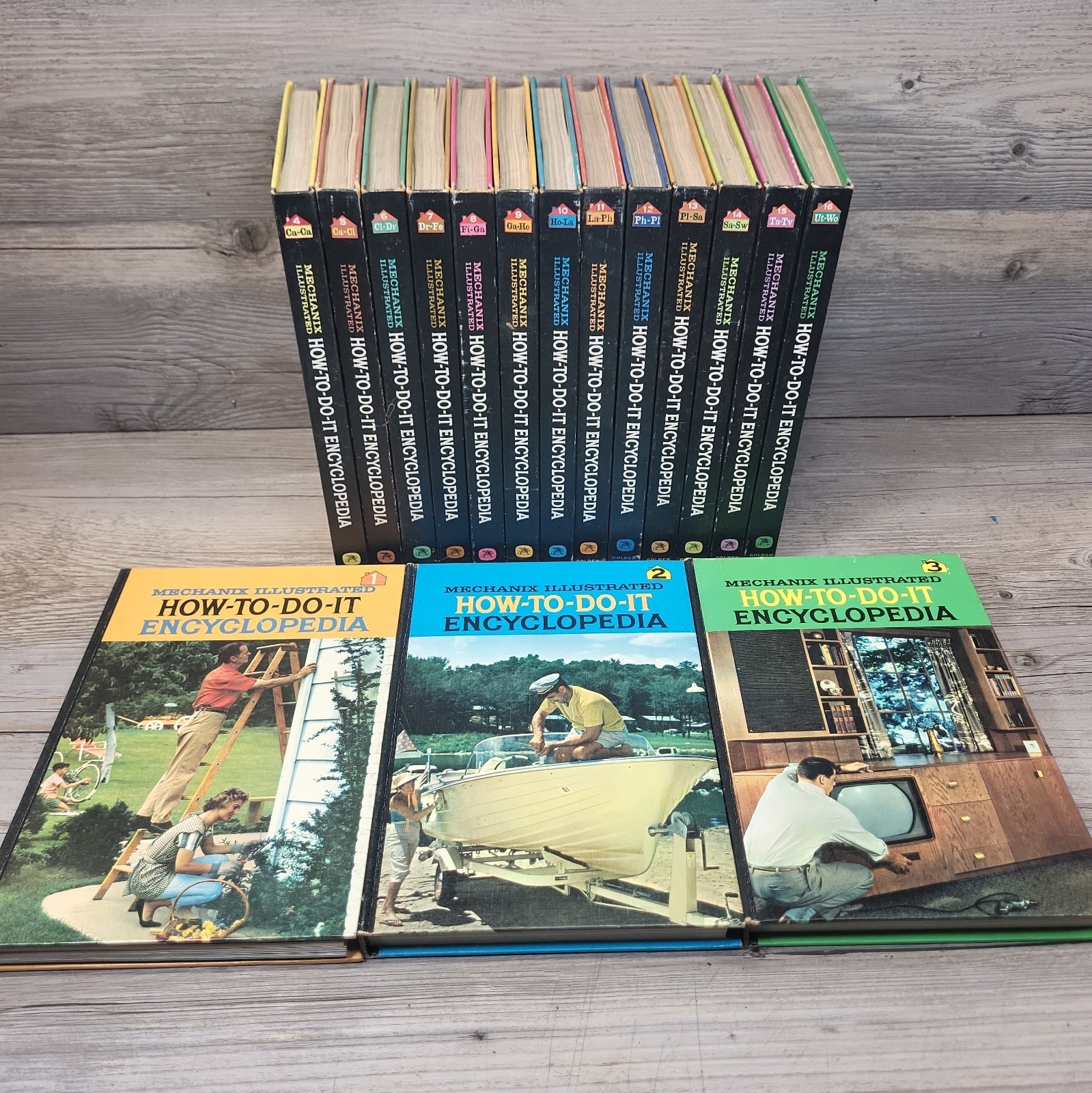 1961 Mechanix Illustrated How To Do It Encyclopedia Complete Set 1-16 Mechanics