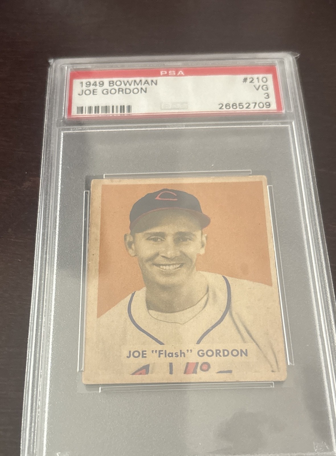 1949 Bowman - Joe Gordon #210 Gray Back