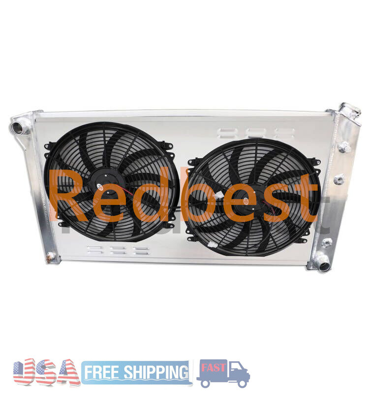 Full Alu 3 Row Radiator+Shroud+Fan CHEVY/GMC R2500 V3500 7.4L 454Cu V8 1989-1991