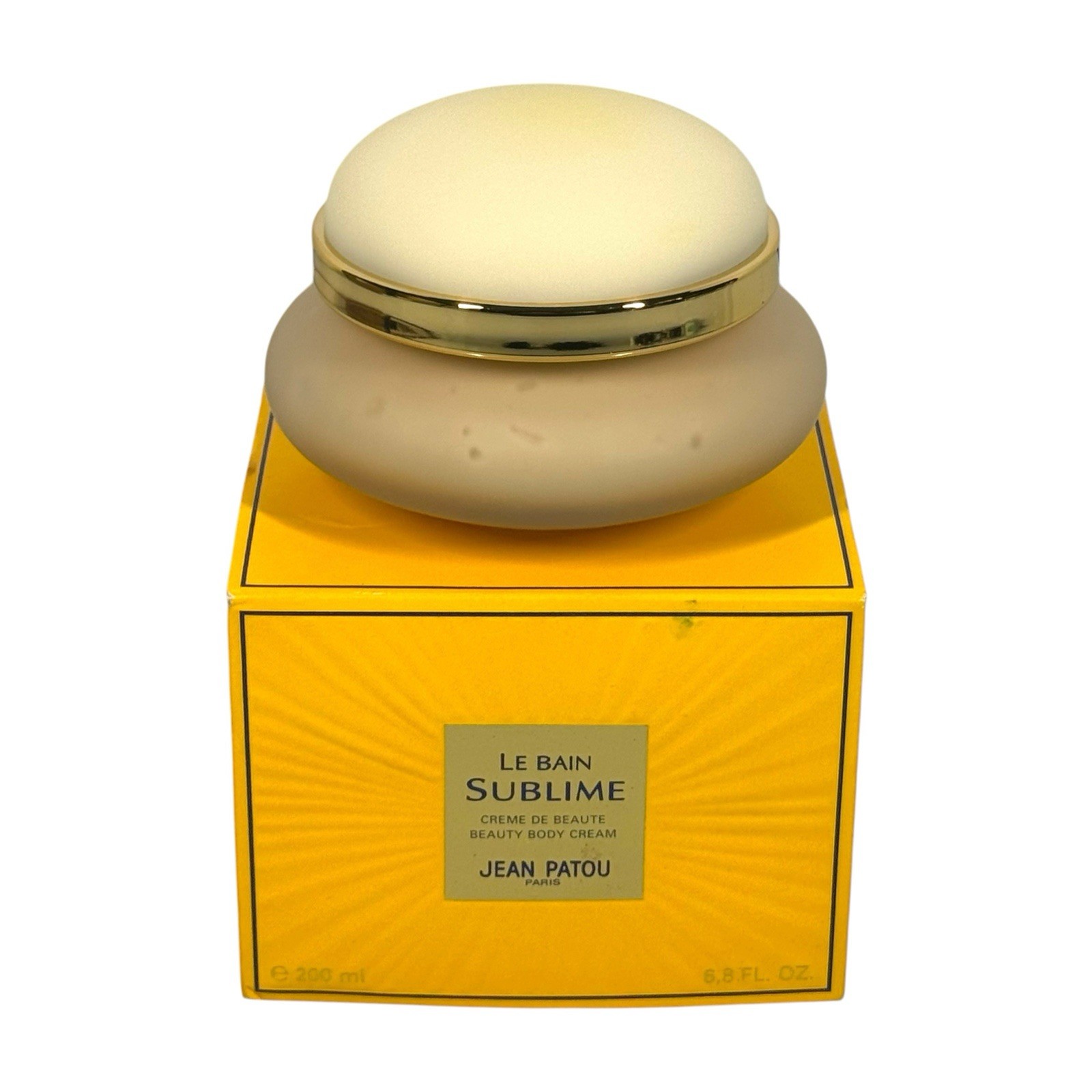 Vintage Le Bain Sublime by Jean Patou Beauty Body Cream Lotion 6.8 Oz Glass Jar Vintage Le Bain Sublime by Jean Patou Beauty Body Cream Lotion 6.8 Oz Glass Jar