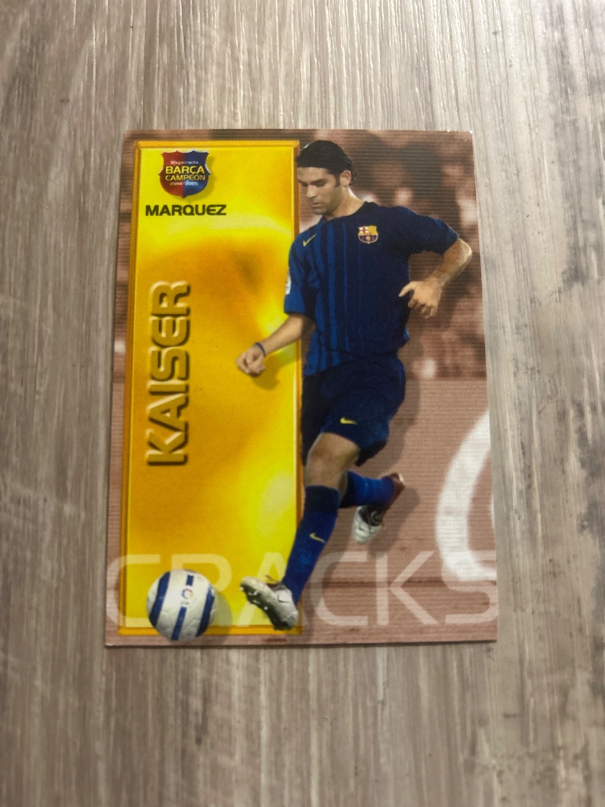 2004-05 Panini Megacracks Rafael Marquez Kaiser #98 Barca 
