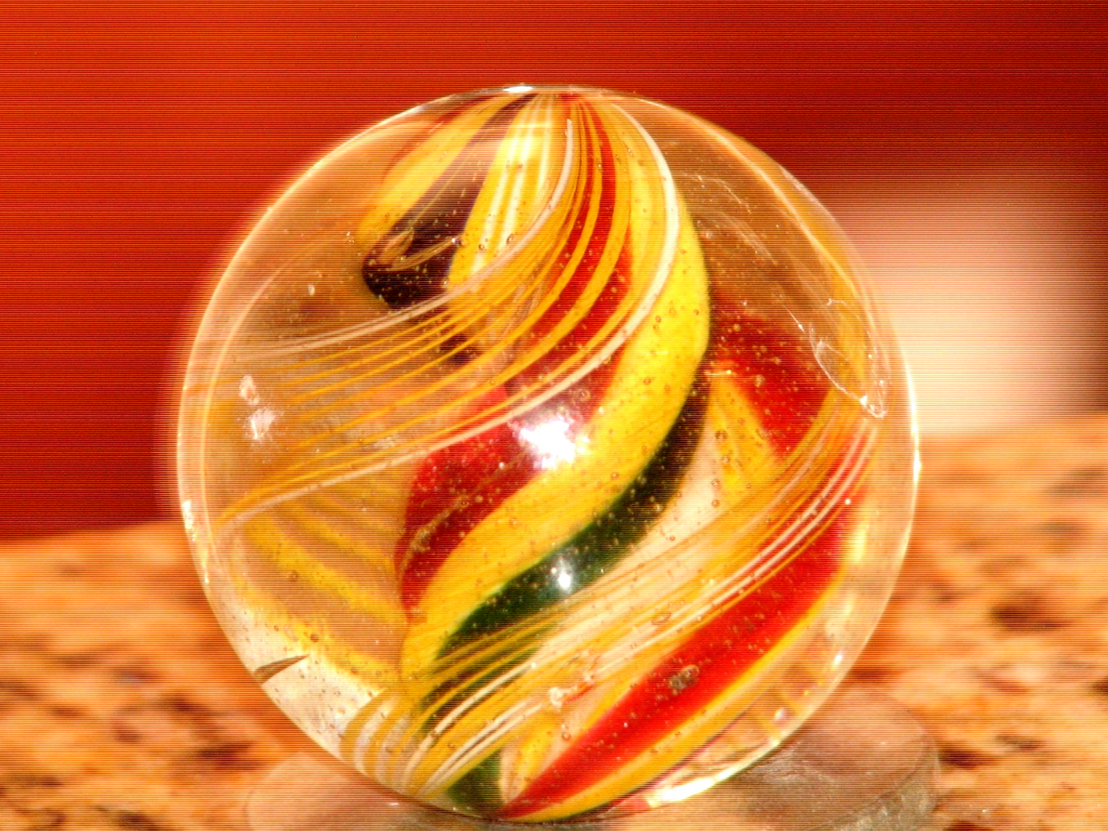 Large 1.847 inch dia. Antique German swirl marble Large 1.847 inch dia. Antique German swirl marble