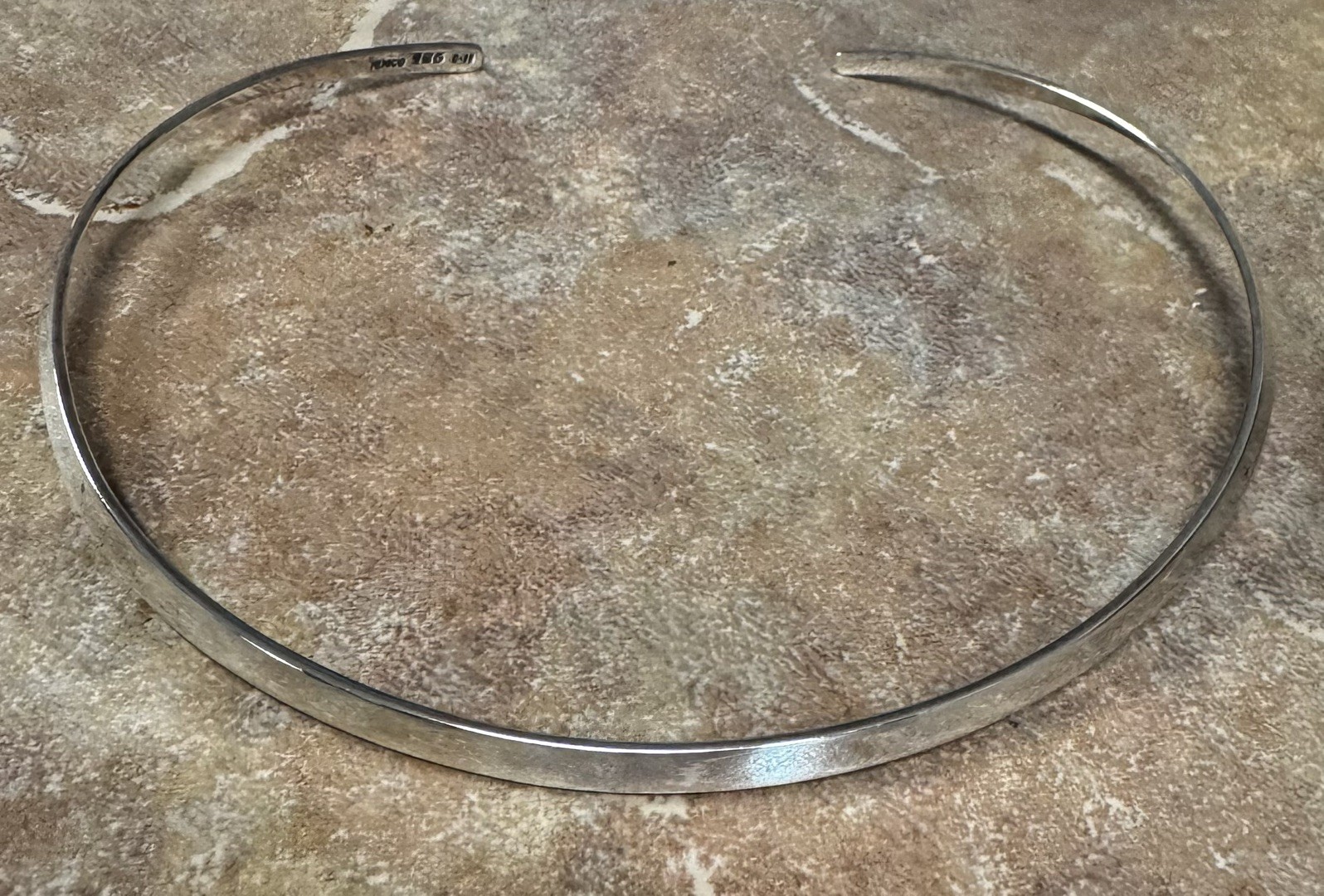 Vintage Sterling Silver Collar cuff Necklace Choker 925 taxco Mexico signed Vintage Sterling Silver Collar cuff Necklace Choker 925 taxco Mexico signed