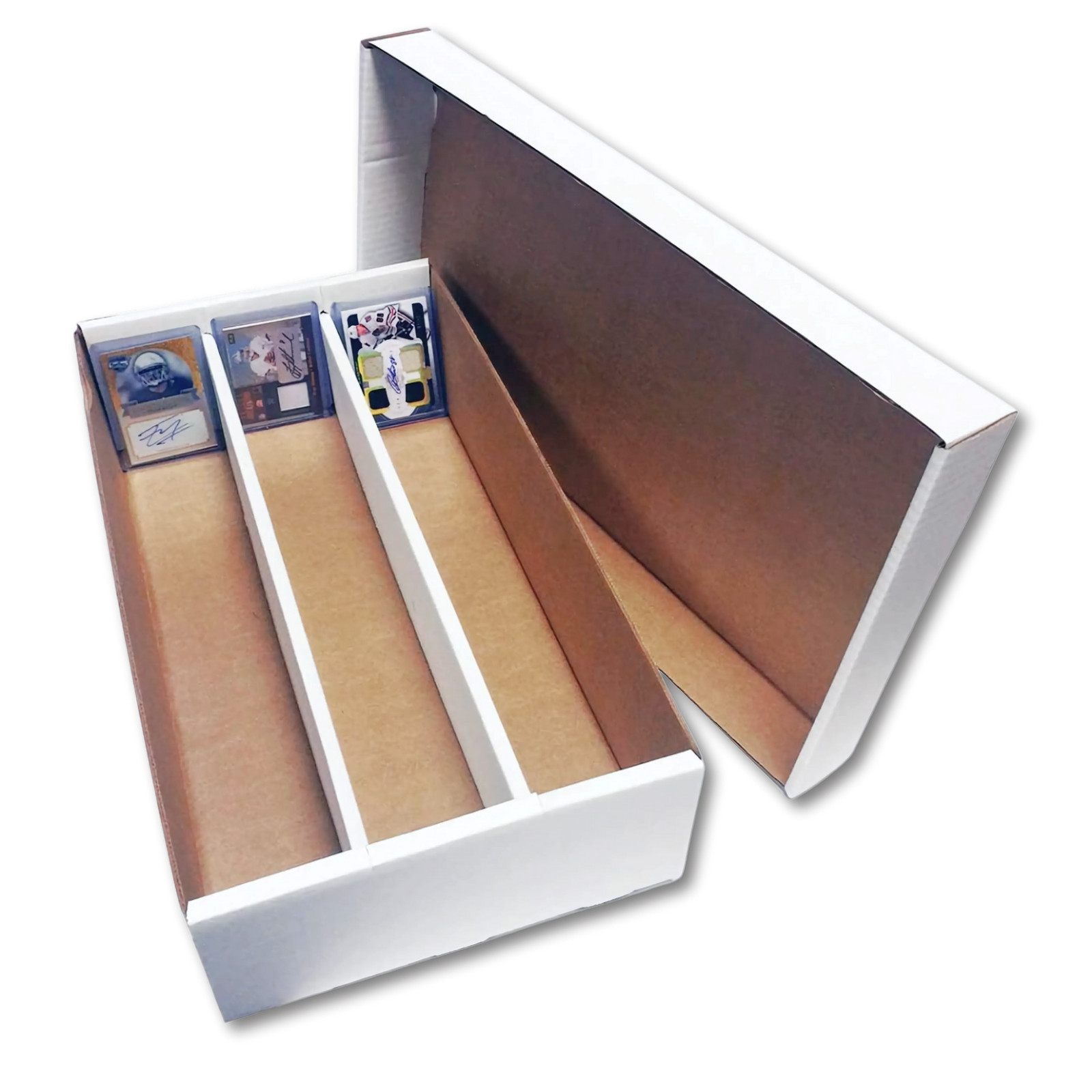 (25) Max Protection Super Shoe Box Card Storage - Durable 3 Row Toploader Card