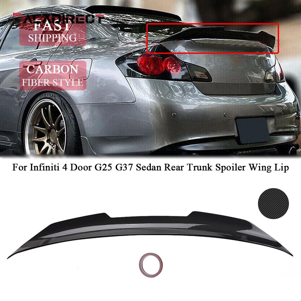 Fits Infiniti 4 Door G25 G37 Sedan PSM Rear Trunk Spoiler Wing Lip Carbon Style