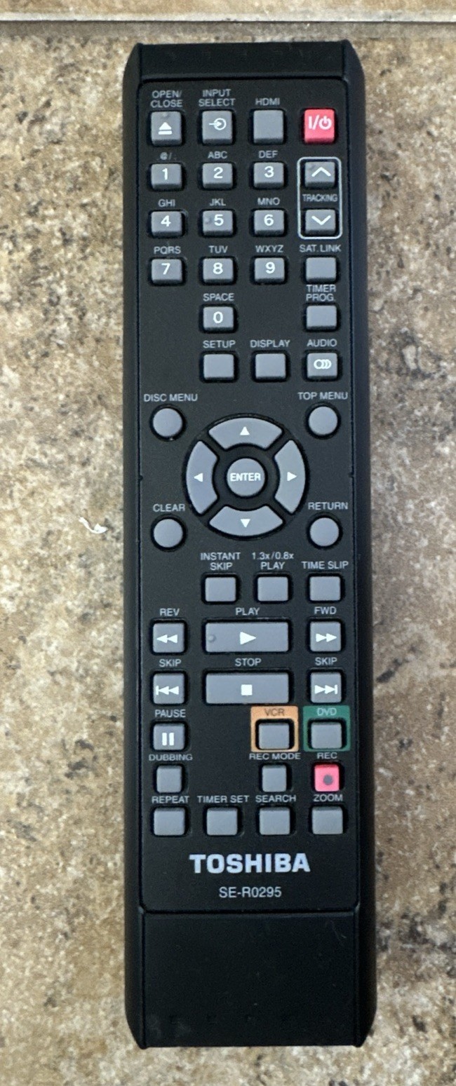 Toshiba SE-R0295 OEM Remote Control D-VR610 D-VR610KU D-VR620 D-VR620KU DVR610