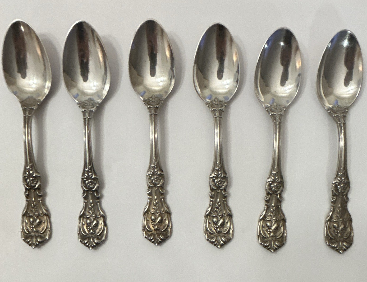 Reed & Barton Francis I Sterling Silver Teaspoons Set of 6 - 7.6 Oz Reed & Barton Francis I Sterling Silver Teaspoons Set of 6 - 7.6 Oz