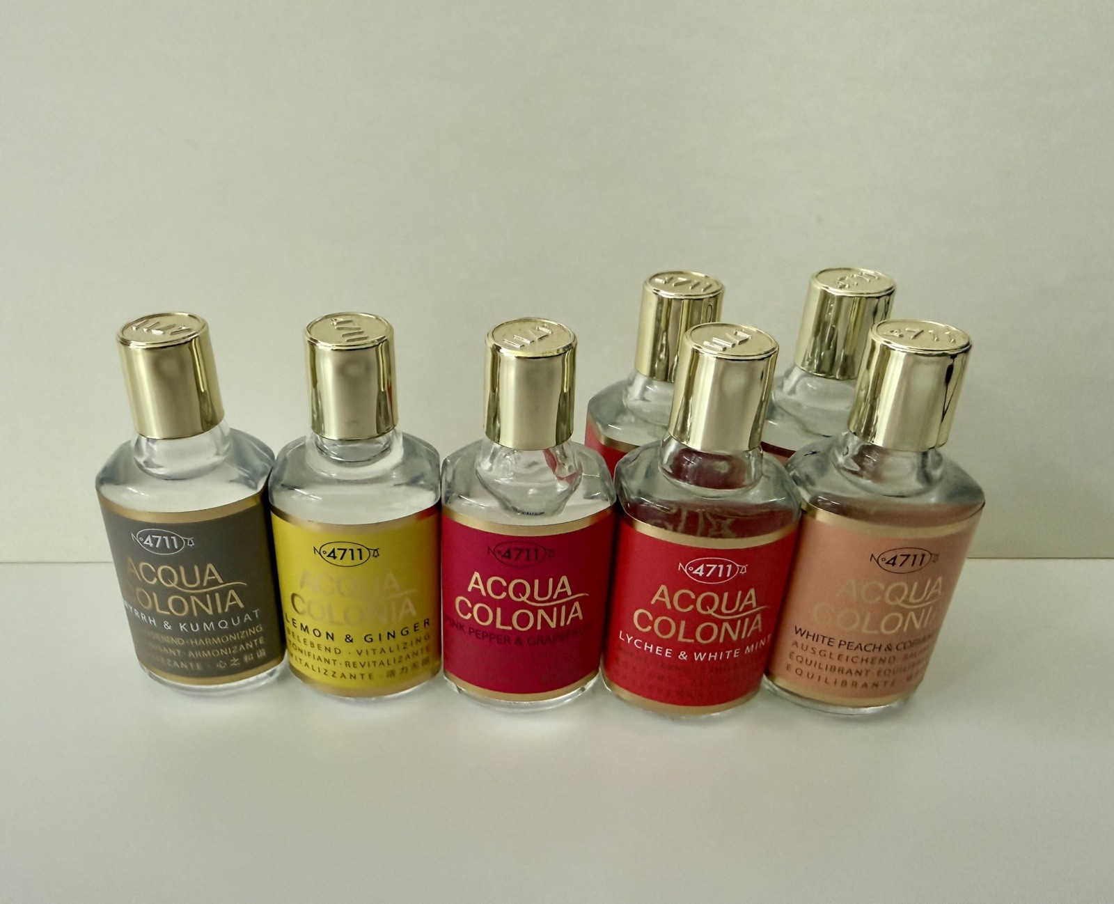 Lot of 7_4711 Acqua Colonia Sampler Set_Eau de Cologne_8 ml .27 fl oz_5 scents