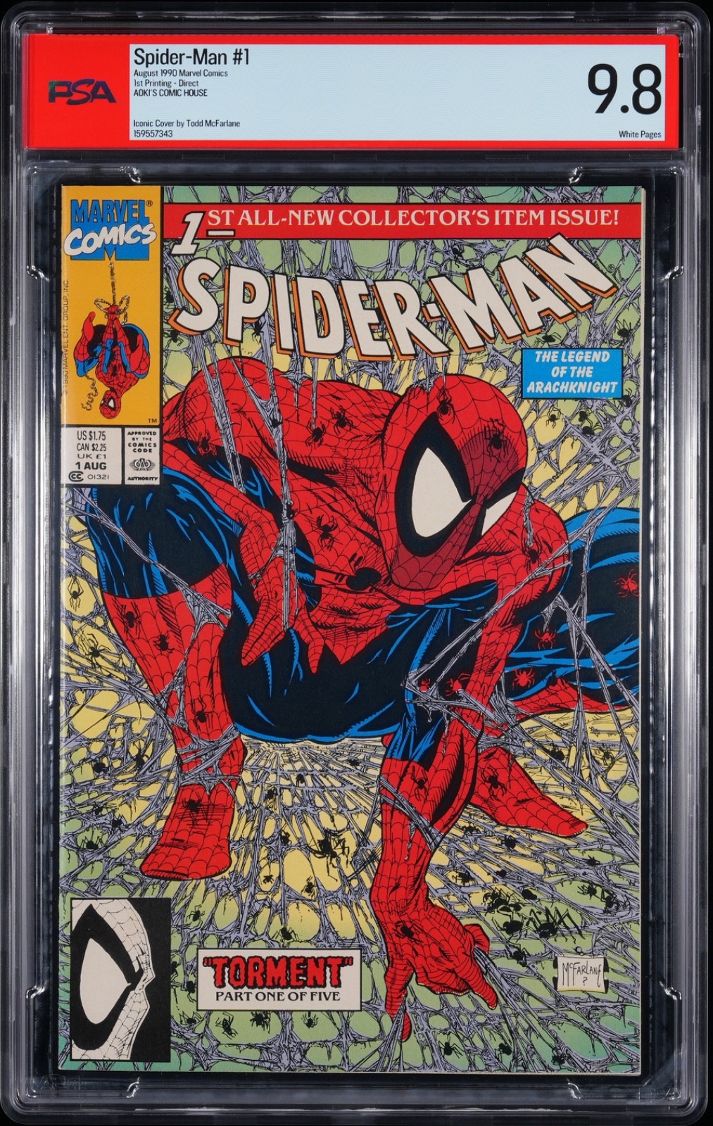 Spider-Man #1 PSA 9.8 1990 Marvel Comic McFarlane