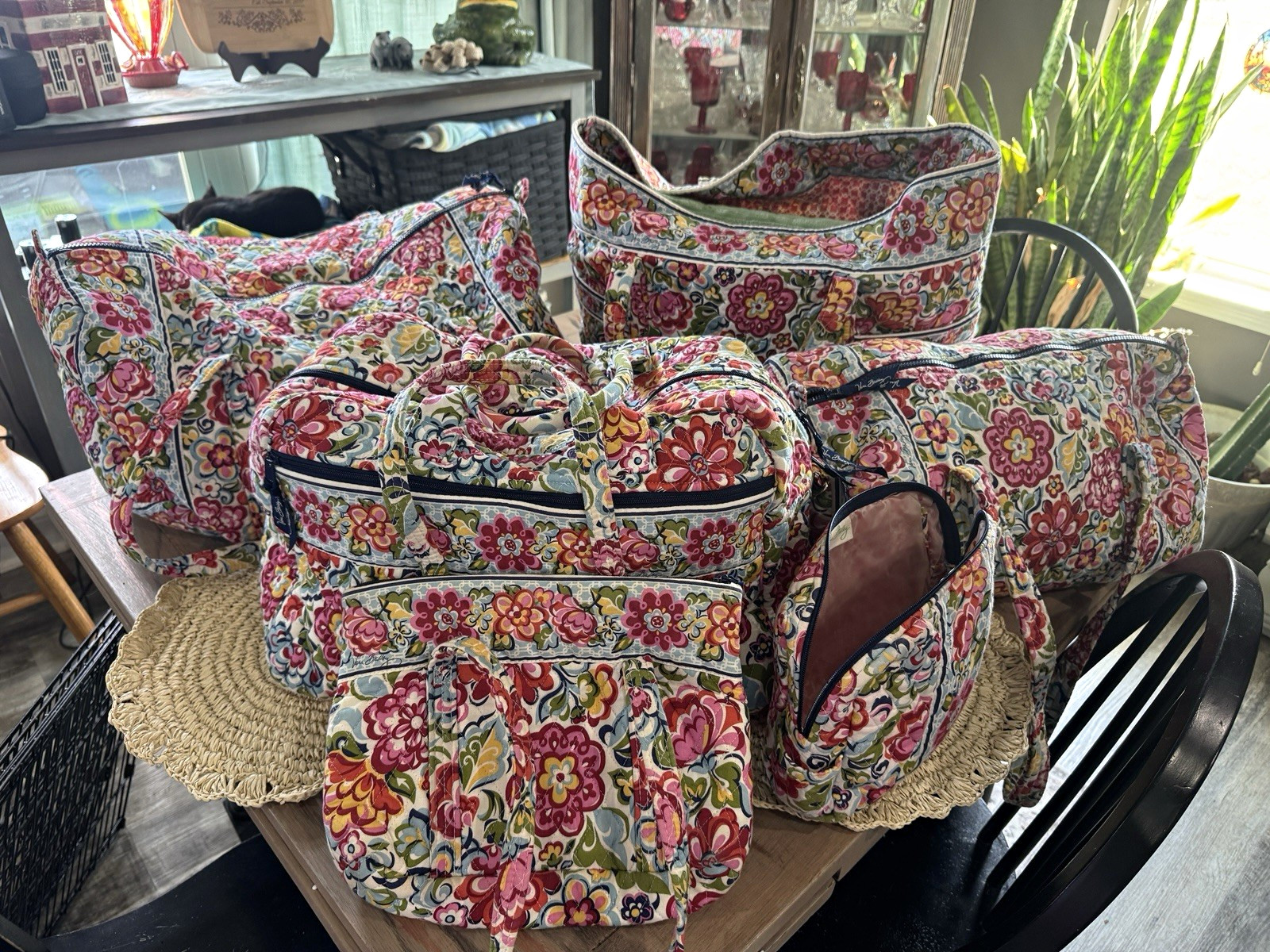 Vera Bradley Retired Hope Garden slightly used 6 piece set