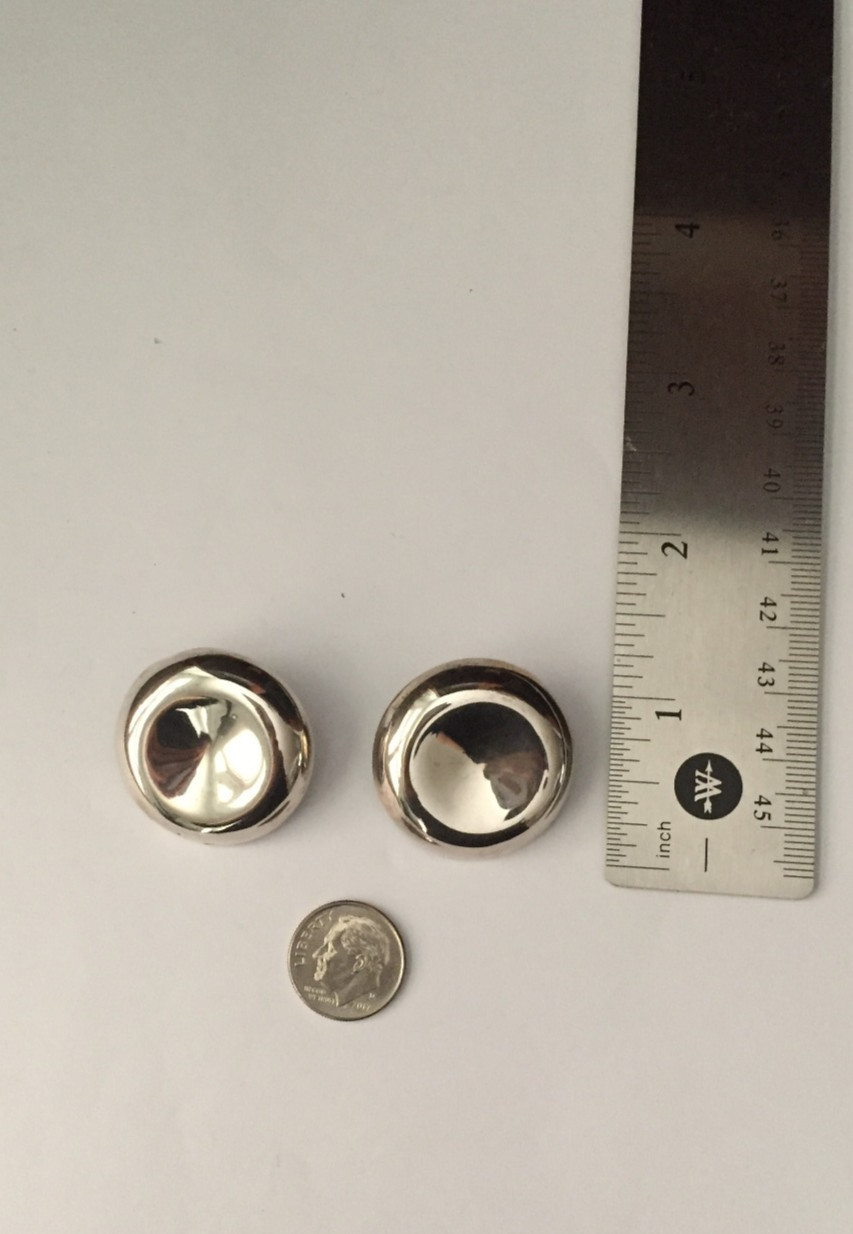 Vintage Taxco Mexico Earrings 925 Sterling Silver Modernist Clip Earrings 19.12G Vintage Taxco Mexico Earrings 925 Sterling Silver Modernist Clip Earrings 19.12G