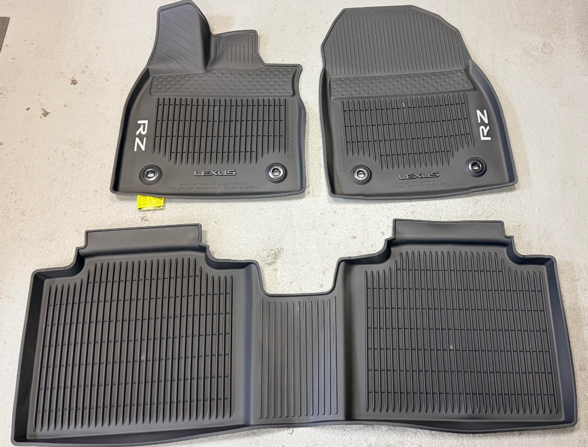 LEXUS RZ/RZ450E 2023- 2026 BLACK 3 PCS ALL WEATHER FLOOR LINERS PT908-46230-02