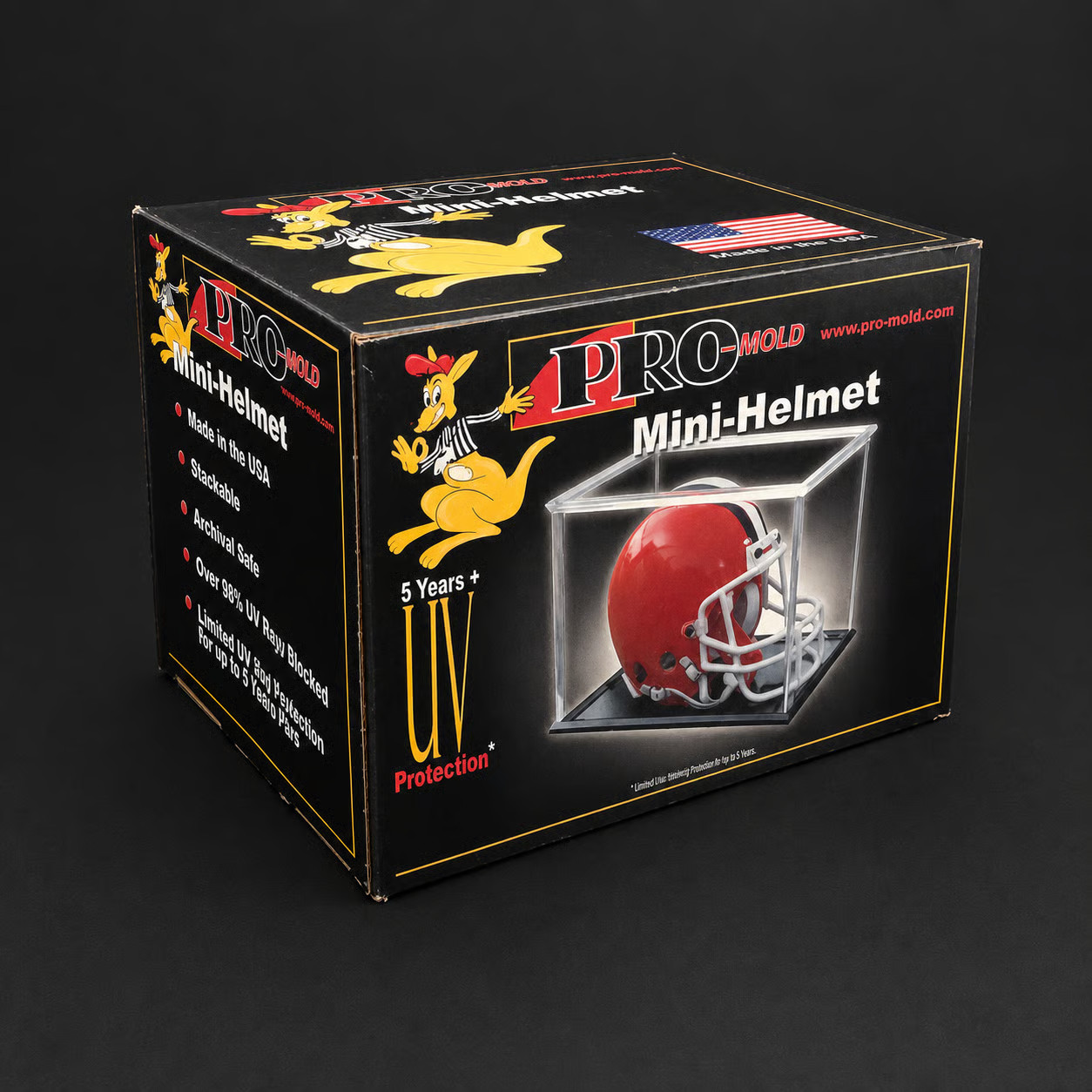 12x Pro-Mold Football Mini Helmet Display Case Holder UV Protected Stackable