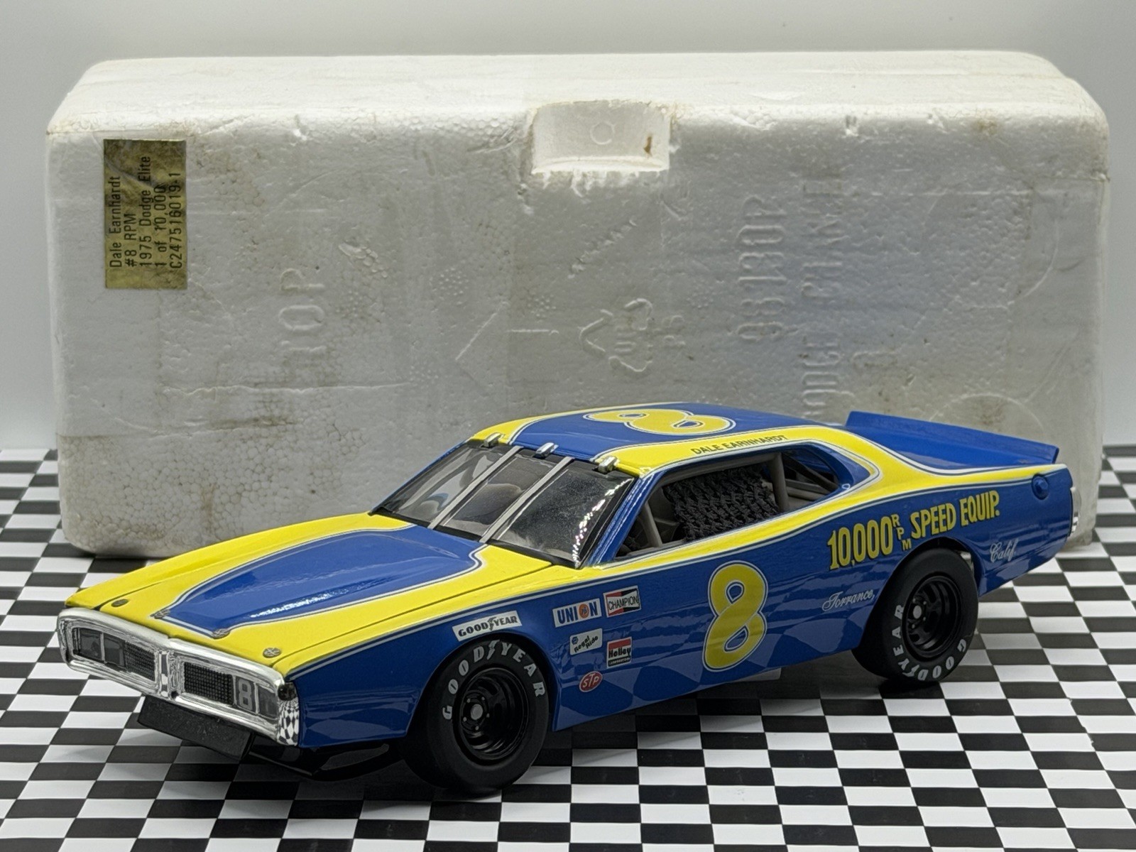 1975 Dale Earnhardt RPM 10,000 Speed Equipment Charger Action ELITE NASCAR 1/24