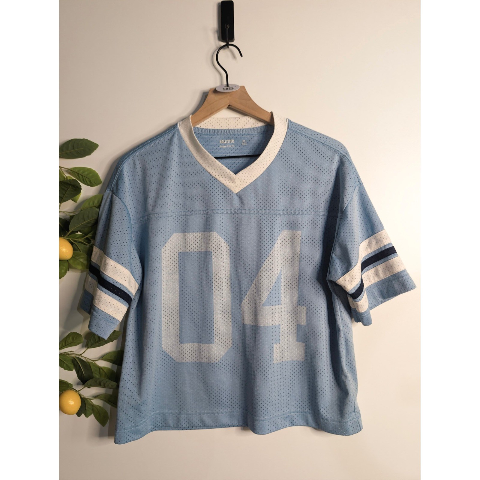 Hollister Light Blue Jersey Sz XS Hollister Light Blue Jersey Sz XS
