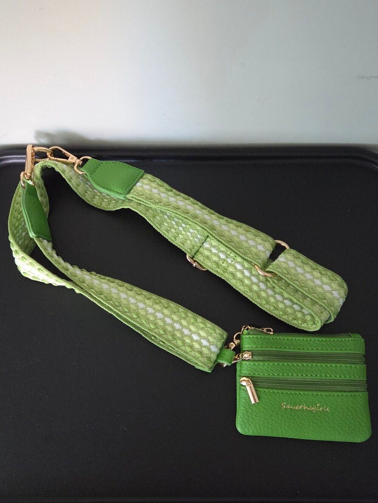 Save The Girls Clip & Go Strap w/Zippered Pouch XOXO