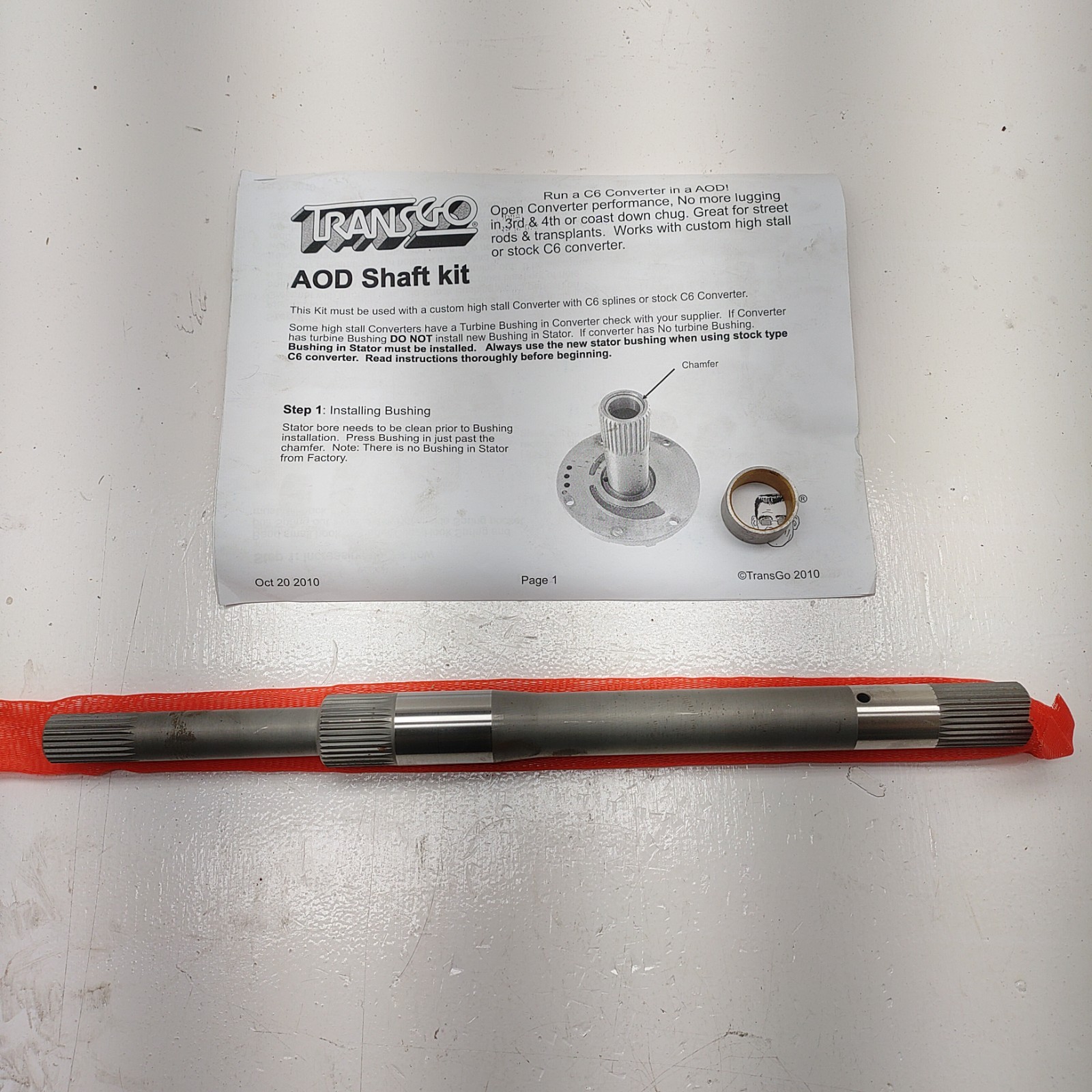 TransGo Input Shafts AOD-HPSHAFT-KIT