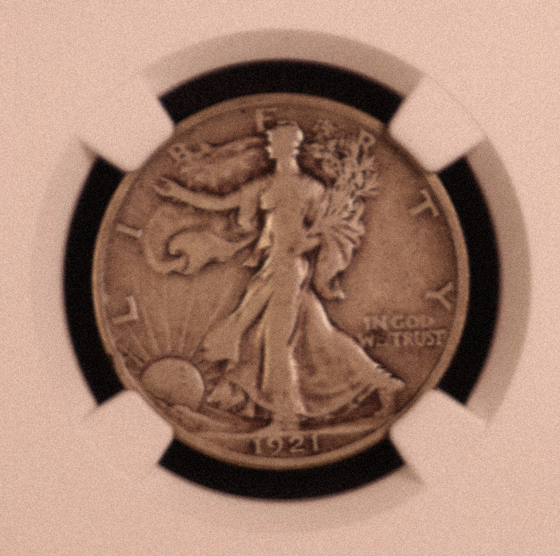 1921-P Walking Liberty Half Dol. As shown in the figure - Very Fine Condition