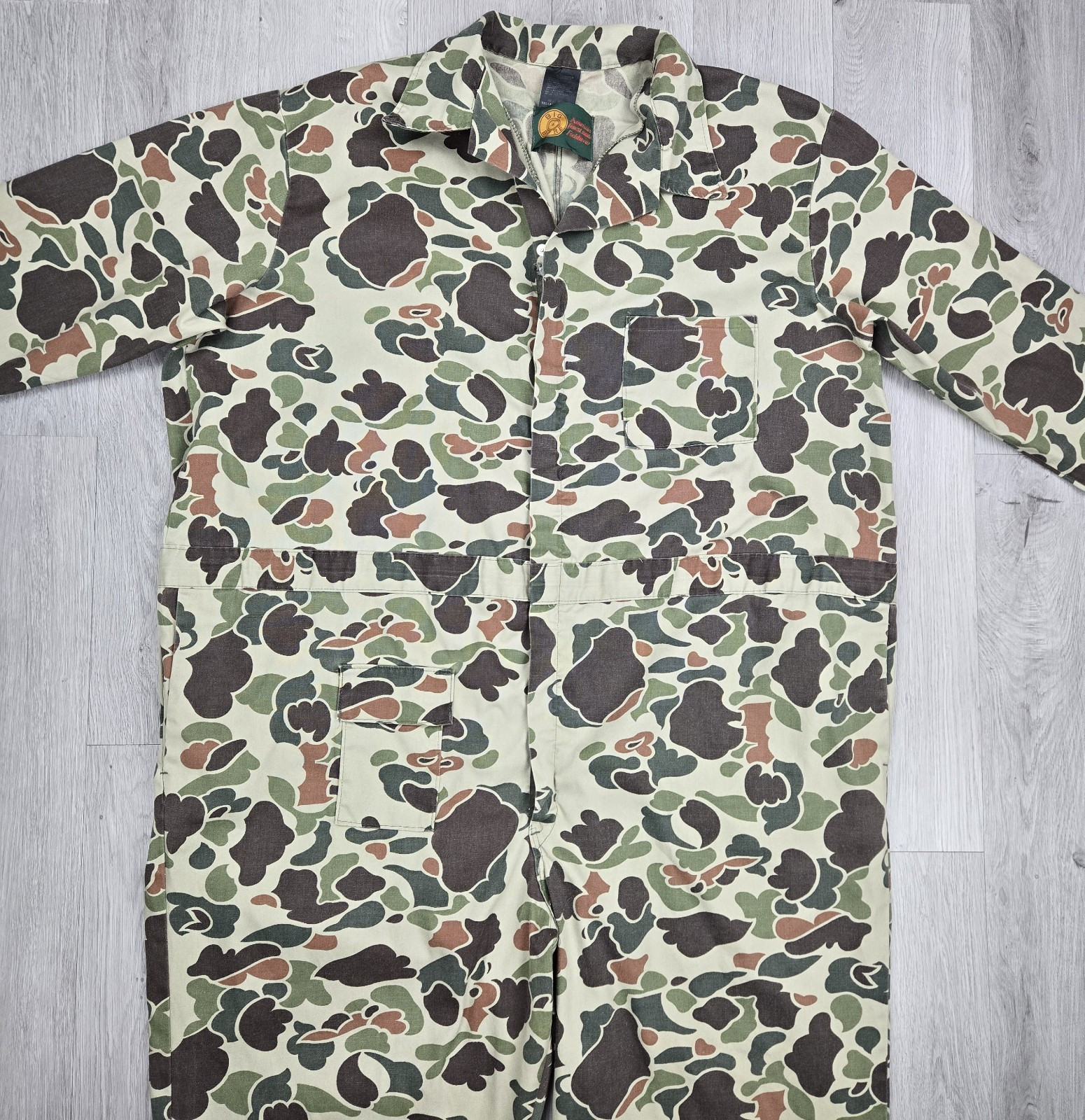 Vintage Big Bore Coveralls 3XL Duck Camo Lightweight Made In USA