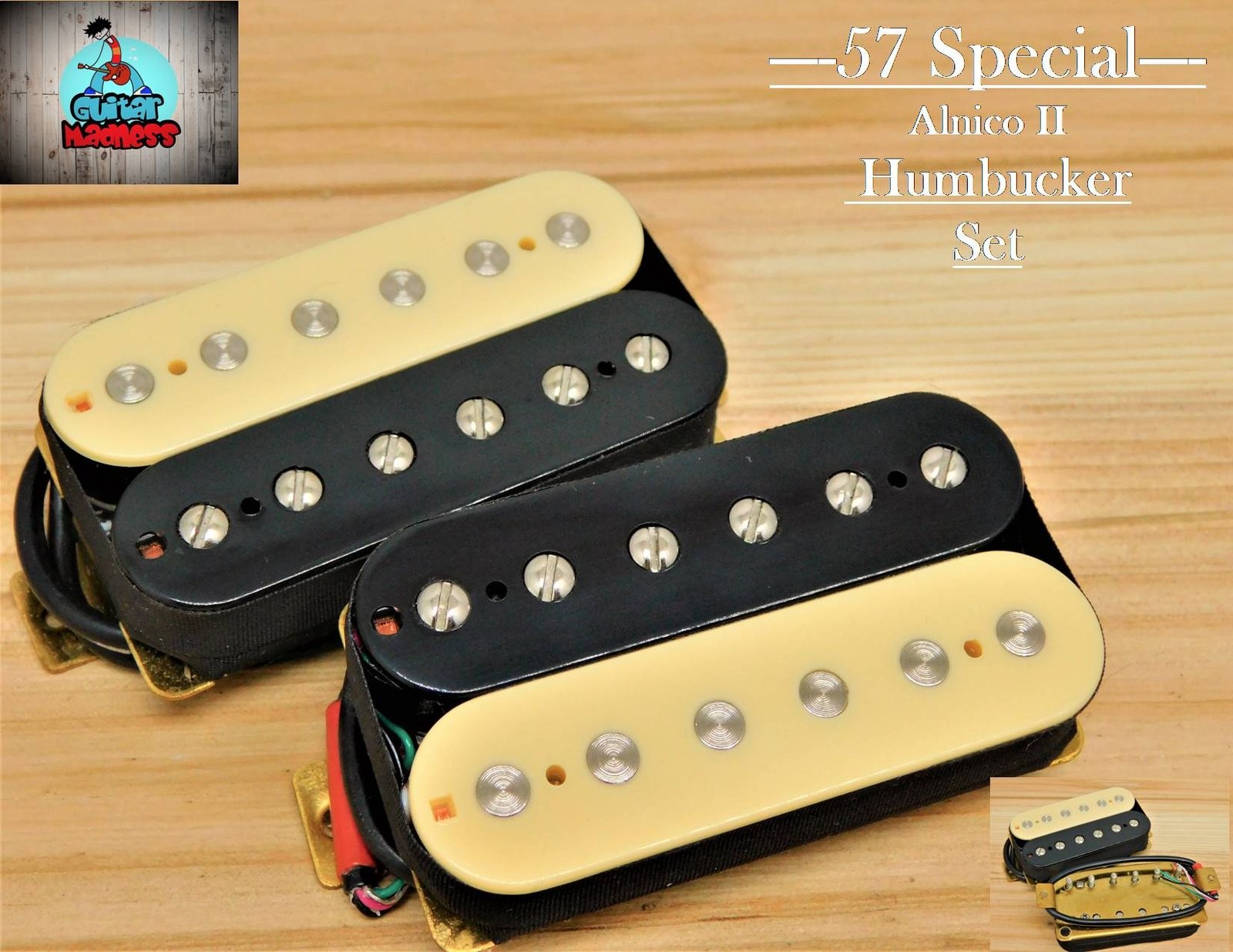 G.M. 57 Special Alnico II Zebra Humbucker Set (4-wir​e)for Gibson Epiphone®