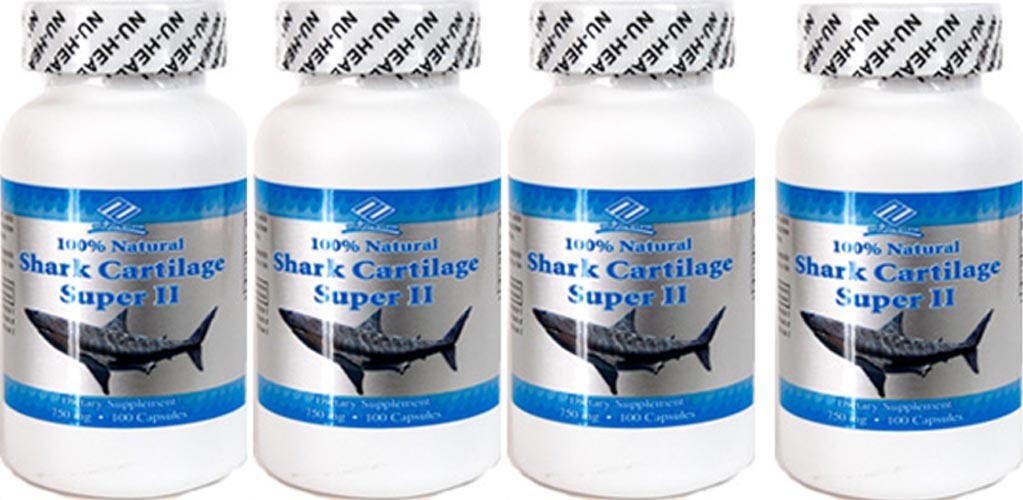 4 bottles Natural Shark Cartilage, 750mg, 100x4=400caps 4 bottles Natural Shark Cartilage, 750mg, 100x4=400caps